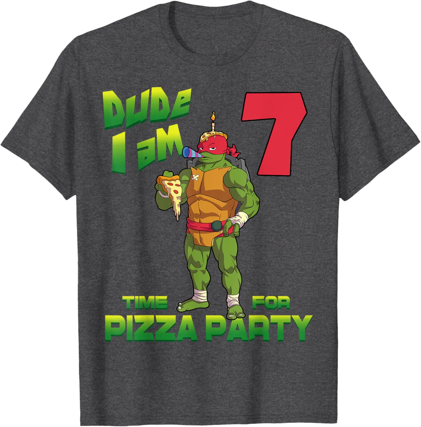 Mademark TMNT Raphael Pizza Party T-Shirt for 7 Year Olds - 16