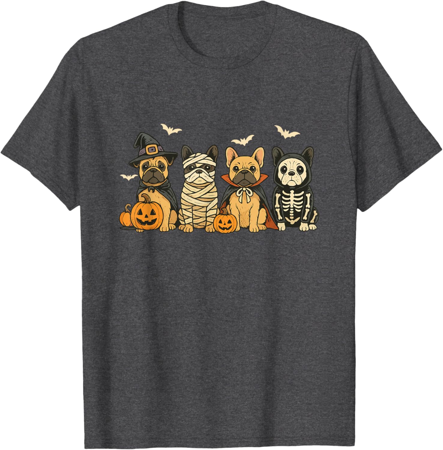 Mummy French Bulldog Halloween Witch Dog Mom T-Shirt for Fall Fun - 23