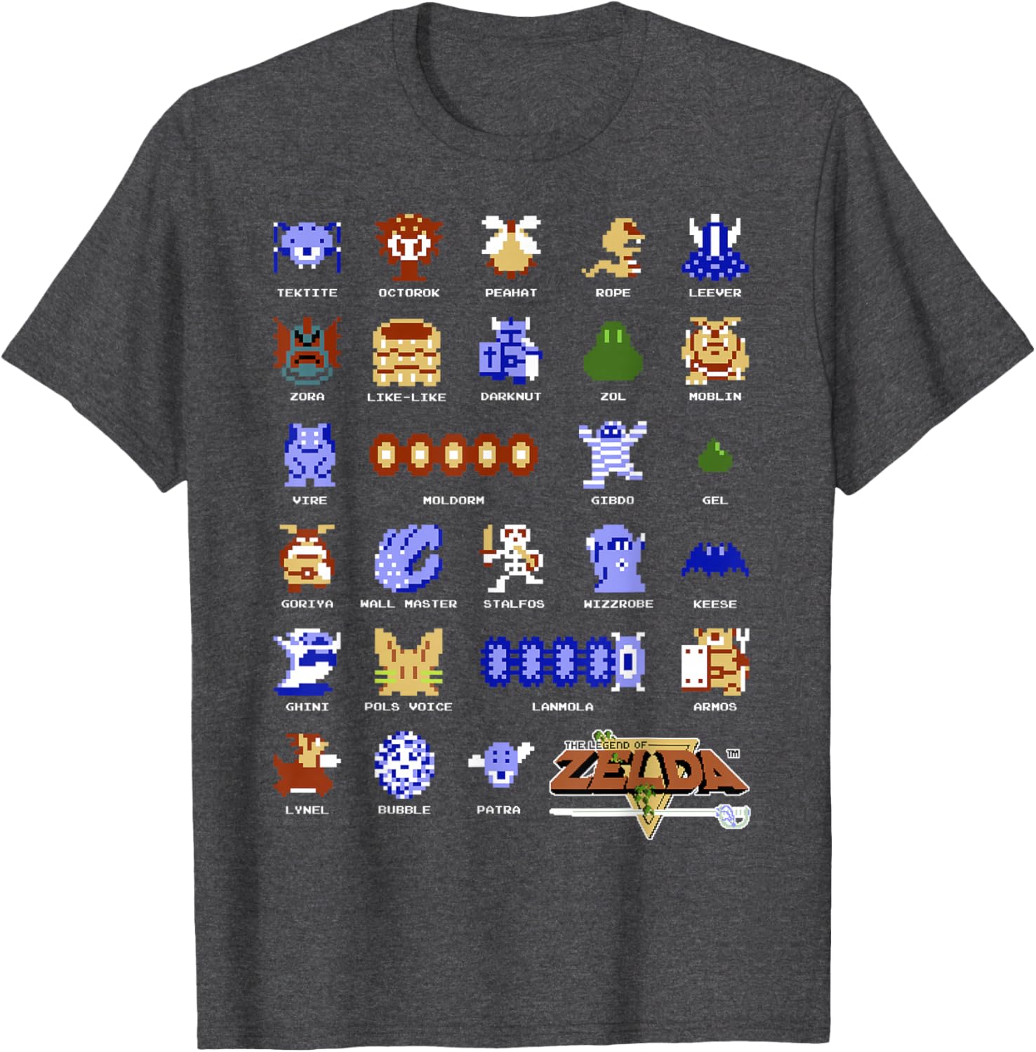 Legend Of Zelda Pixel Art Character T-Shirt for Fans and Gamers - 3