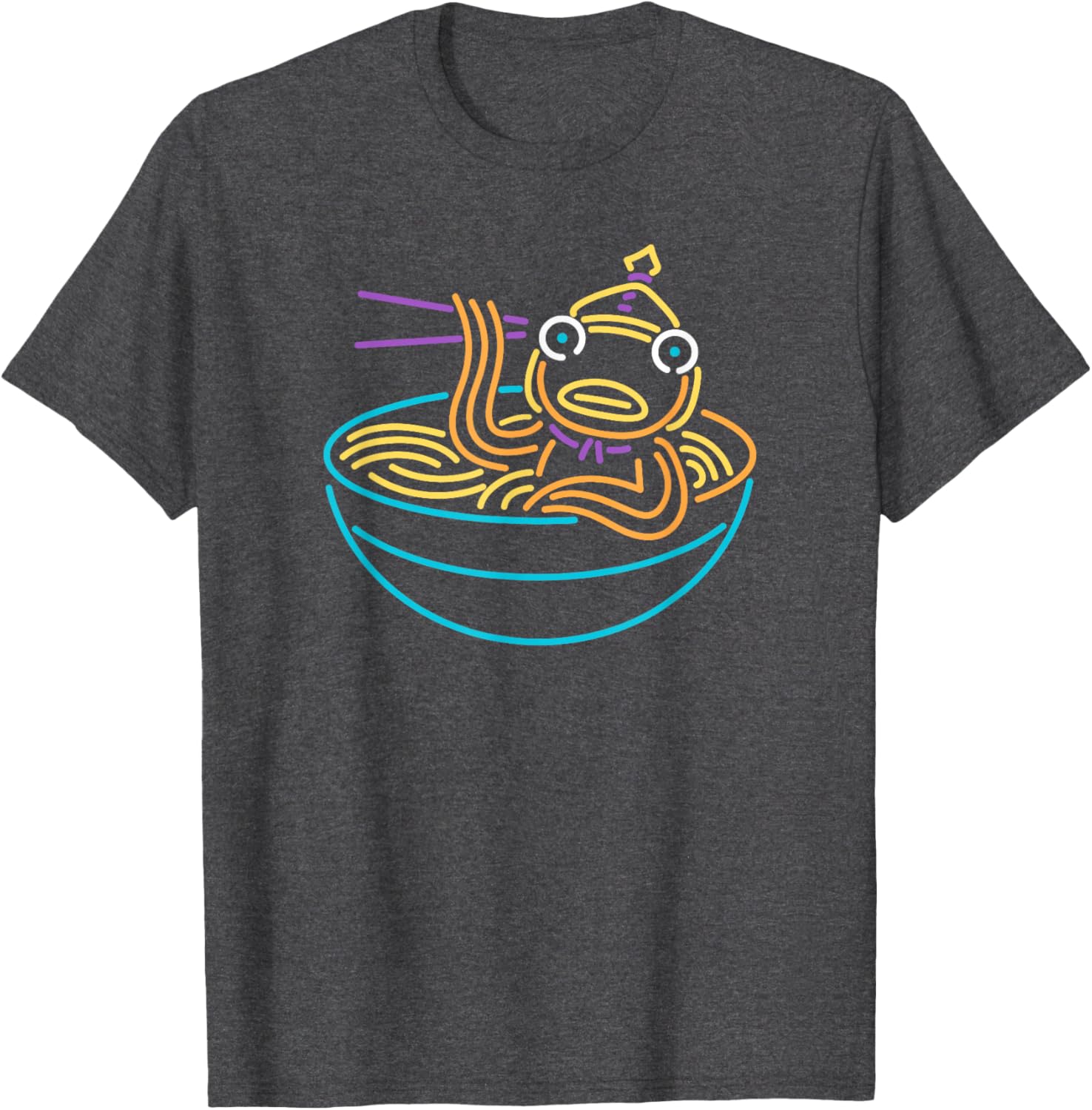 Fortnite Fishstick Neon Ramen Bowl Icon T-Shirt for Gamers and Fans - 7