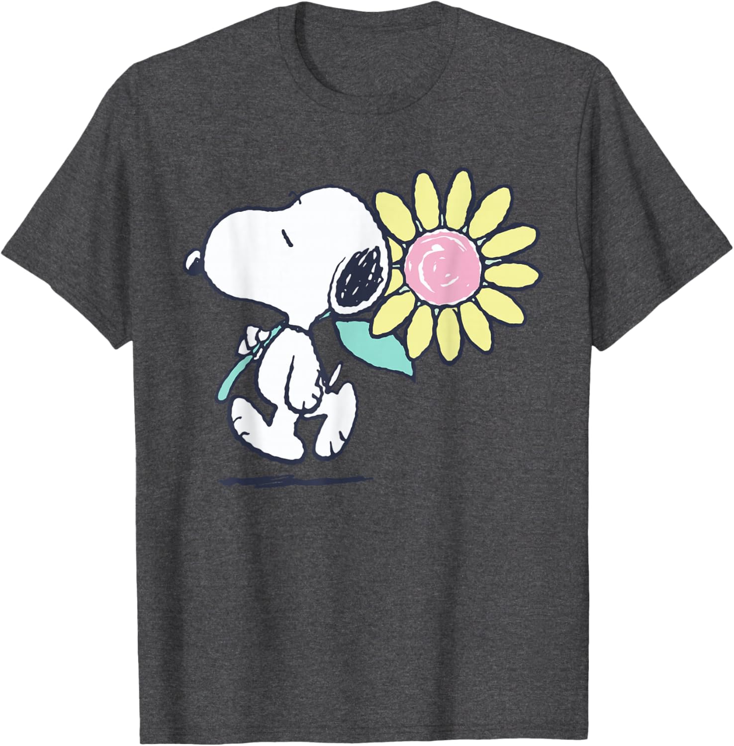 Snoopy Pink Daisy Flower T-Shirt for Fun Peanuts Fans and Fashion Lovers - 8
