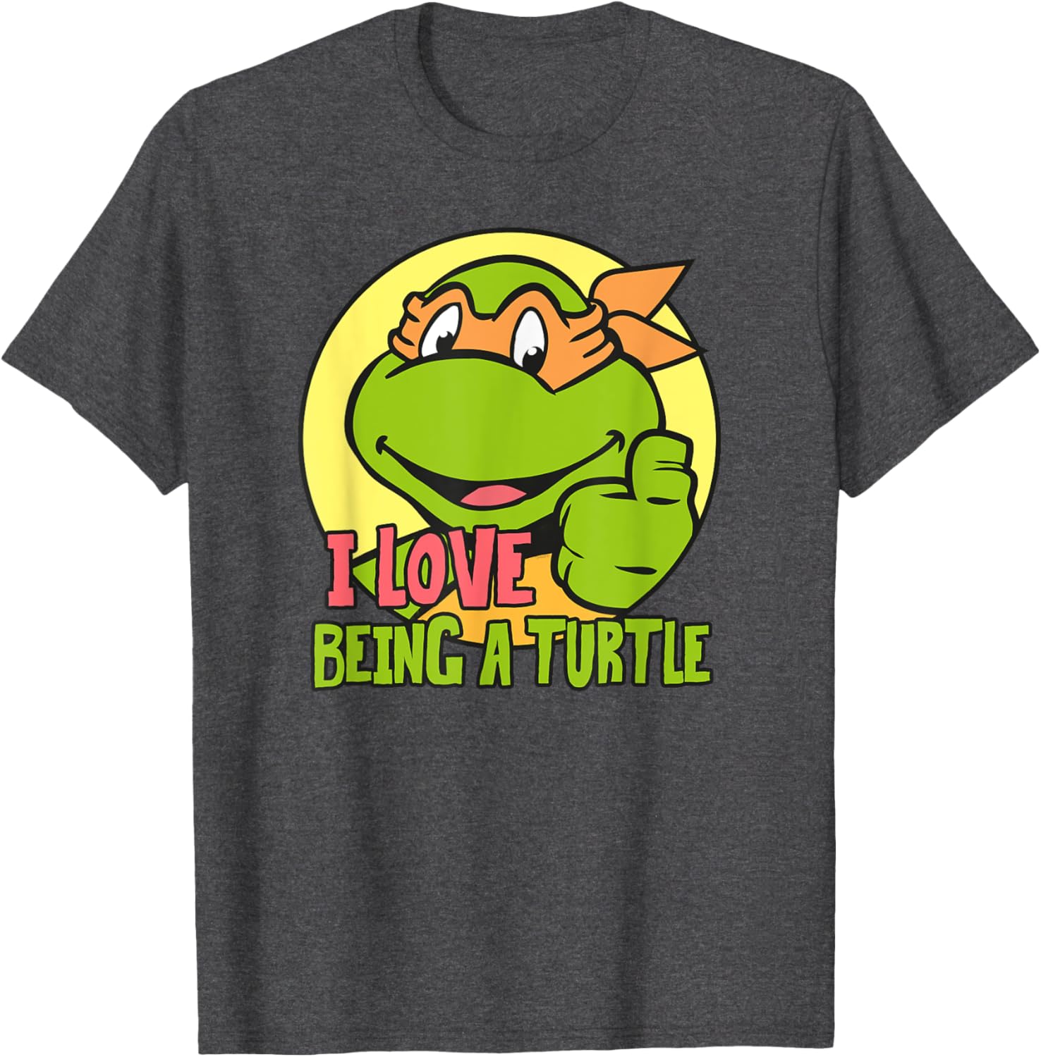 Mademark Teenage Mutant Ninja Turtles Michelangelo Love Being a Turtle T-Shirt - 4