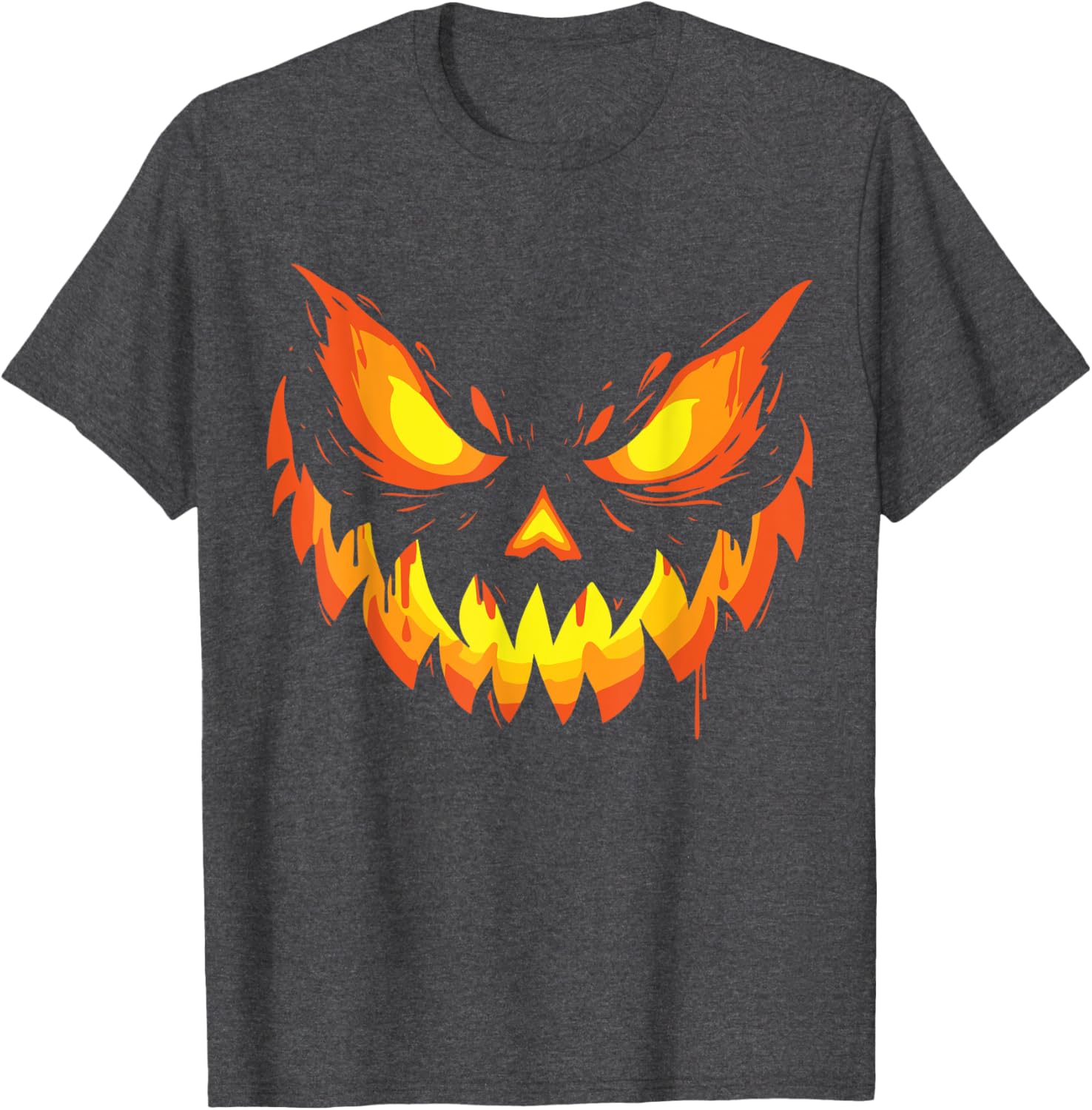 Scary Jack O Lantern Pumpkin Face Halloween T-Shirt for Boys and Men - 15