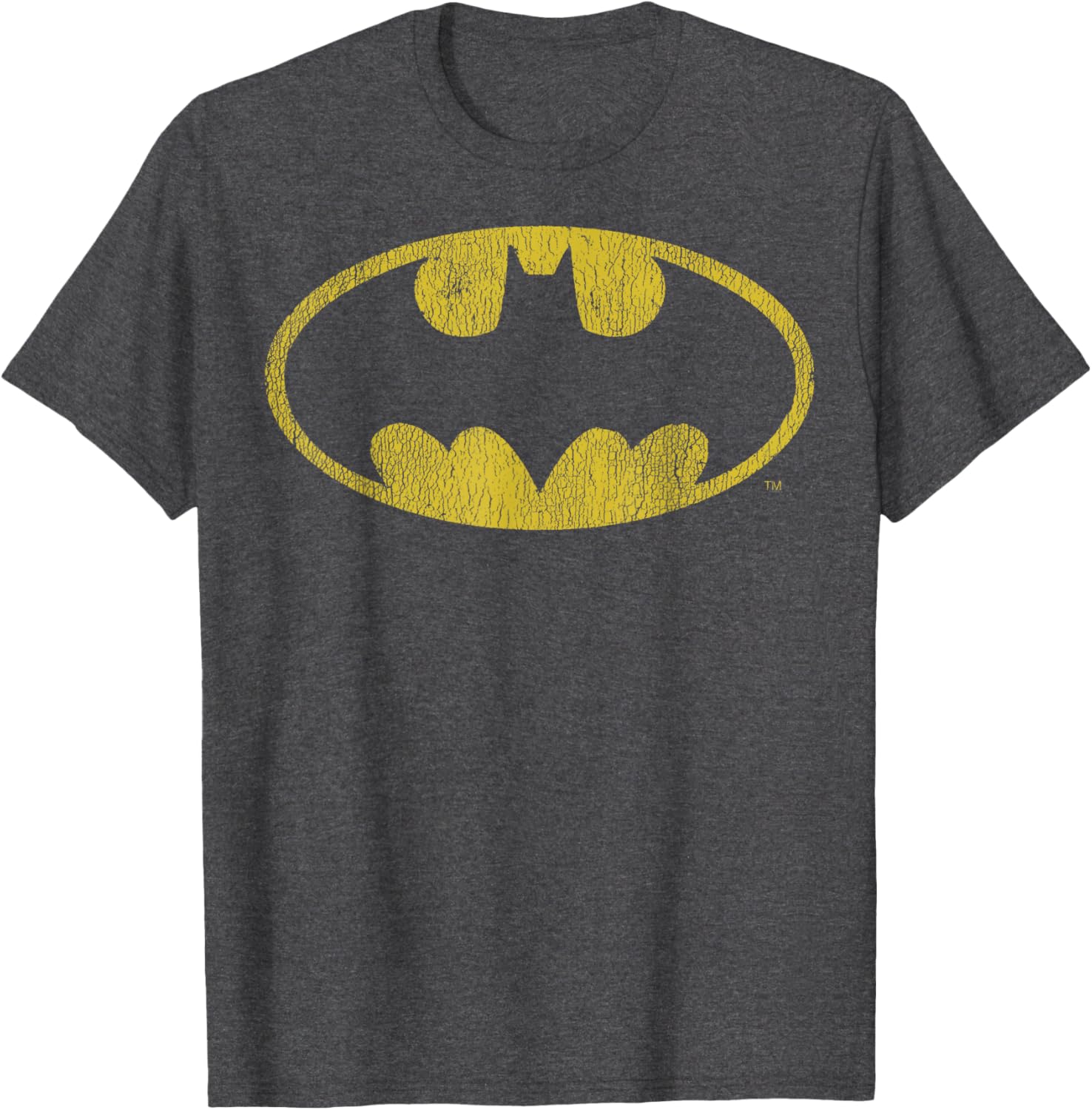 Batman Distressed Classic Logo Short Sleeve T-Shirt for Fans of DC Comics - 7