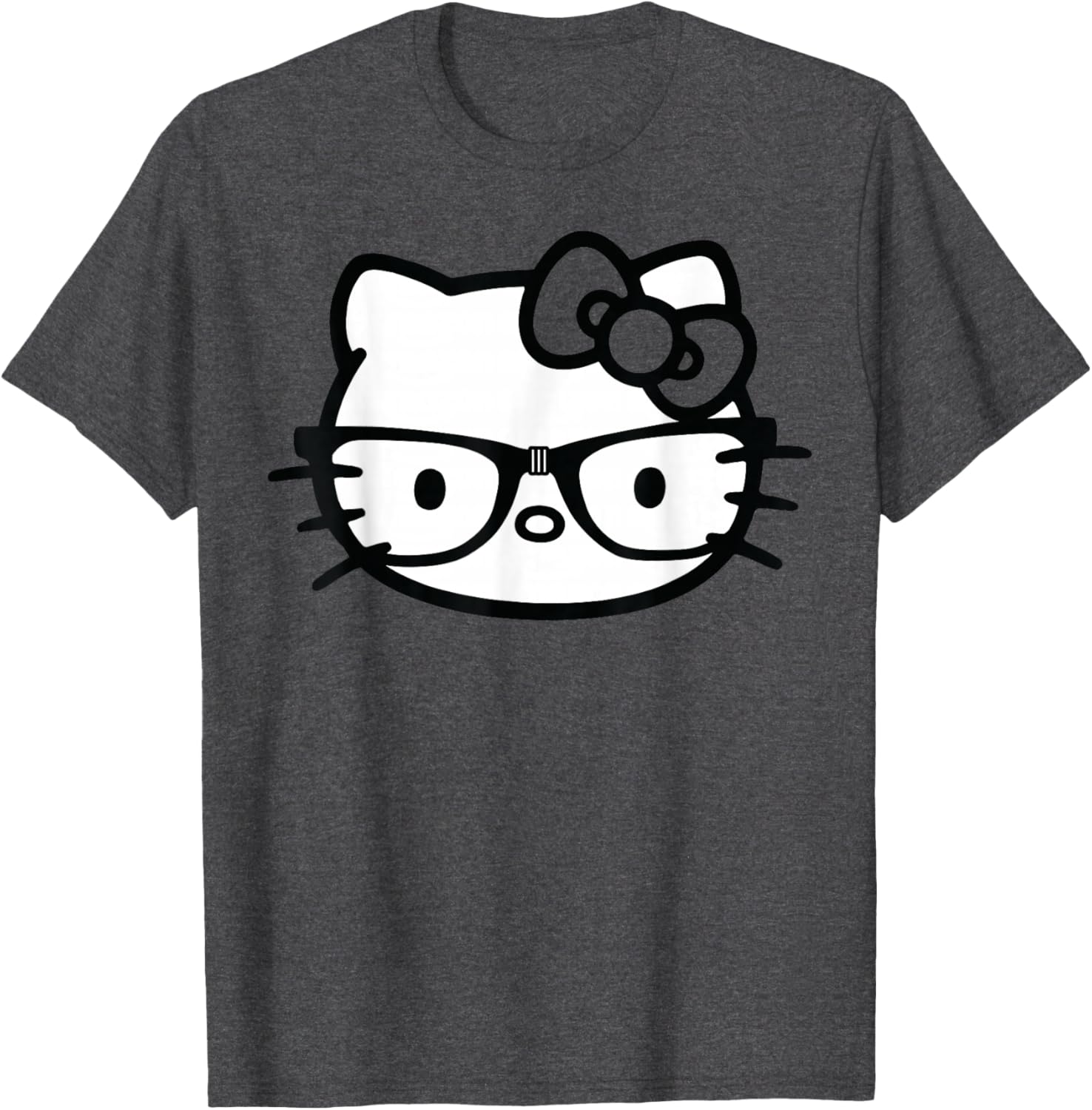 Hello Kitty Black and White Nerd Glasses T-Shirt for Fun Fashion Lovers - 17