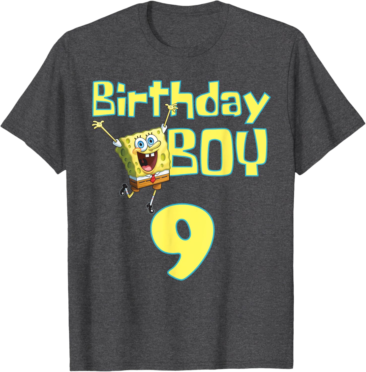 Mademark SpongeBob SquarePants Birthday Boy 9 T-Shirt for Kids - 10