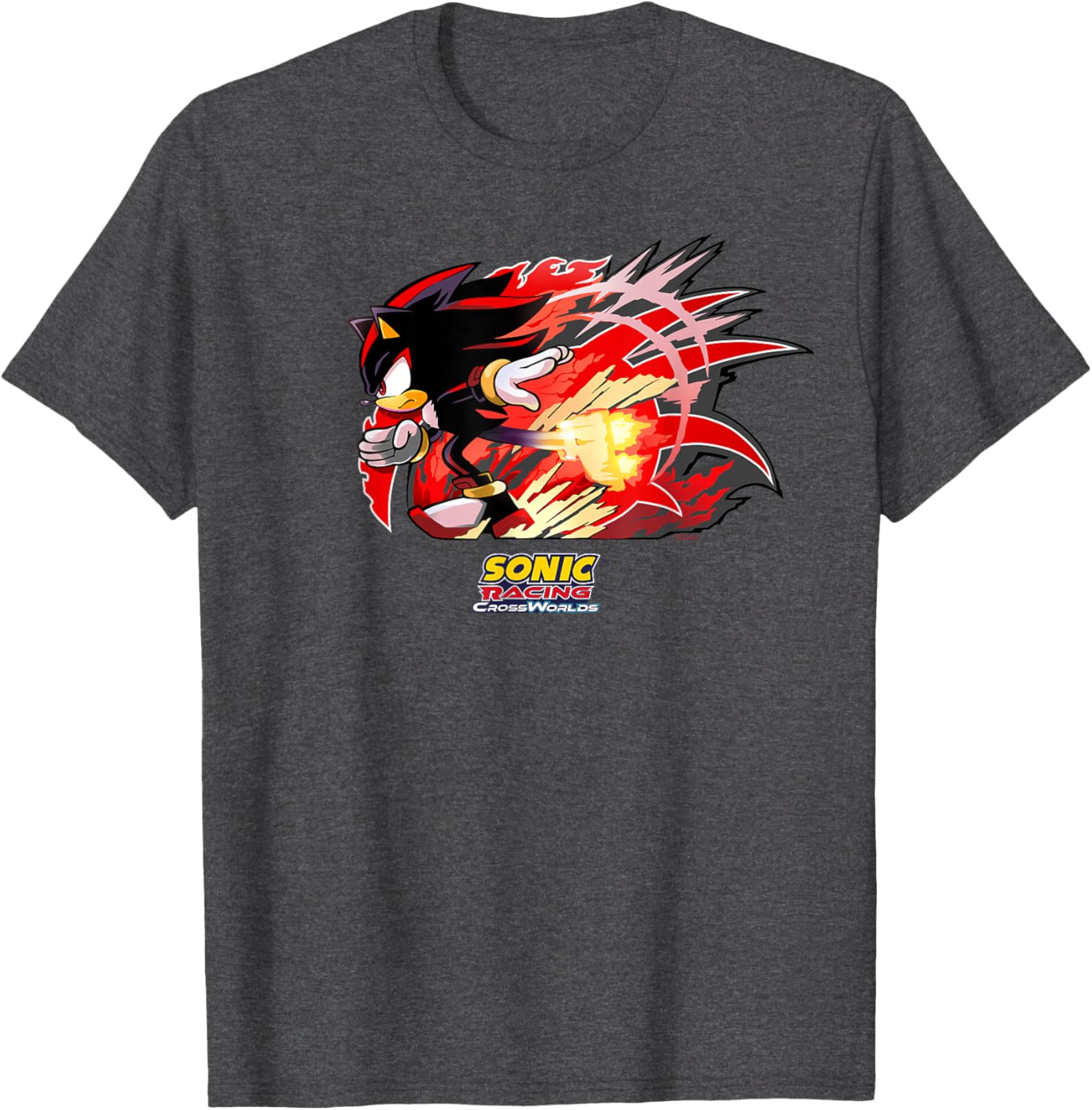Sonic Racing CrossWorlds Shadow Decal T-Shirt for Gamers and Fans - 11