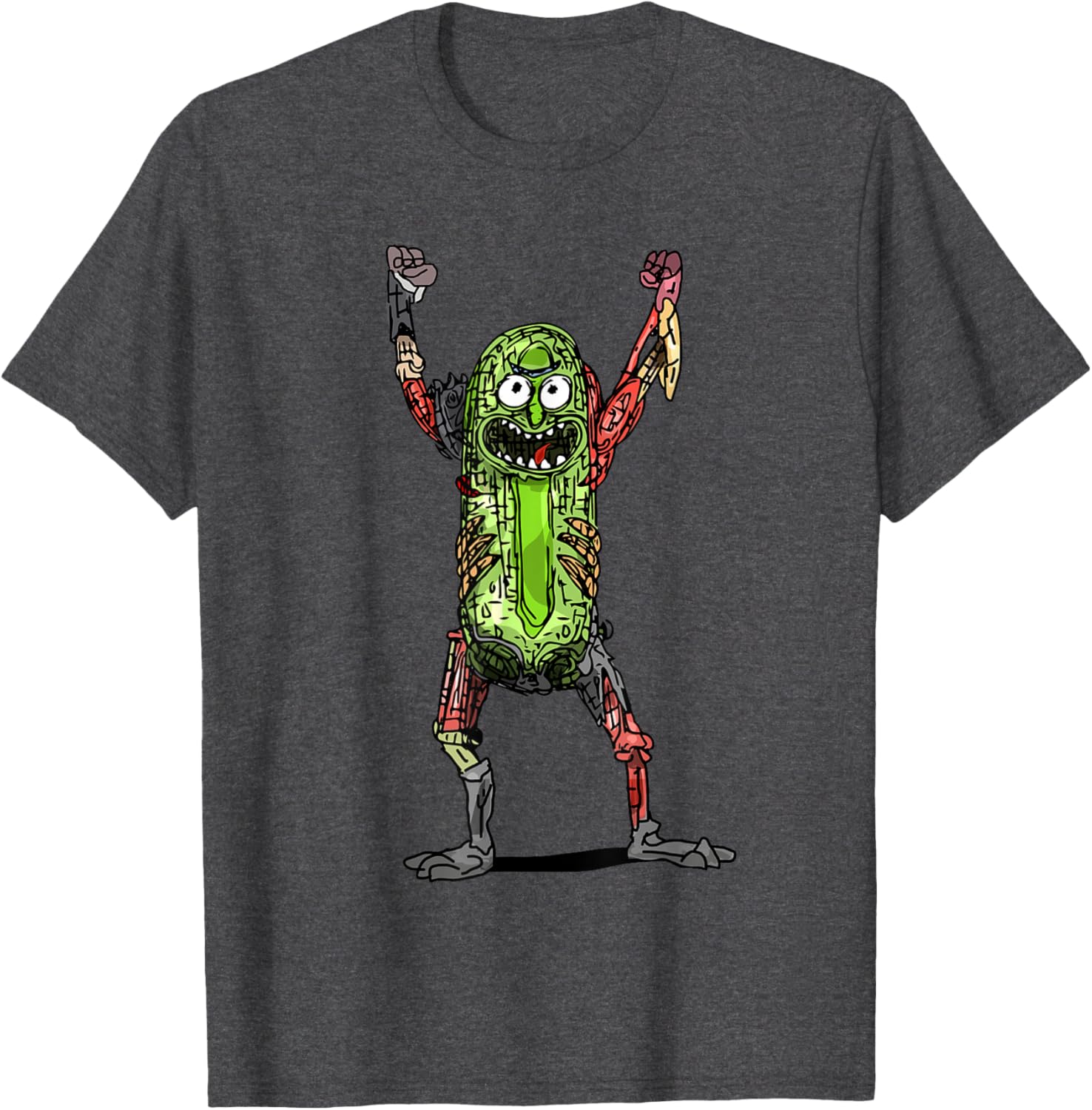 Mademark x Rick and Morty Pickle Rick Black T-Shirt for Fans - 7