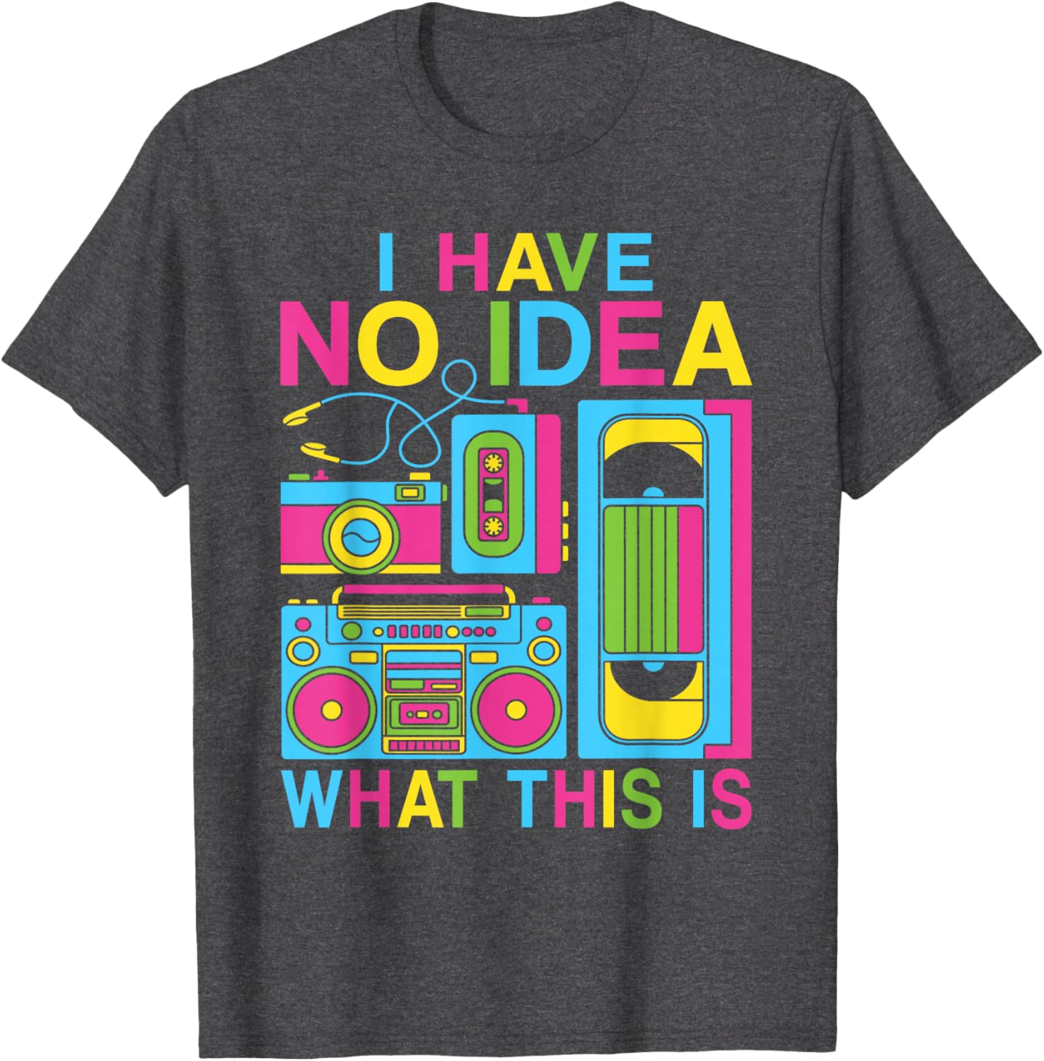 Retro 80s 90s Kids T-Shirt for Boys and Girls - Fun 'I Have No Idea' Design - 3