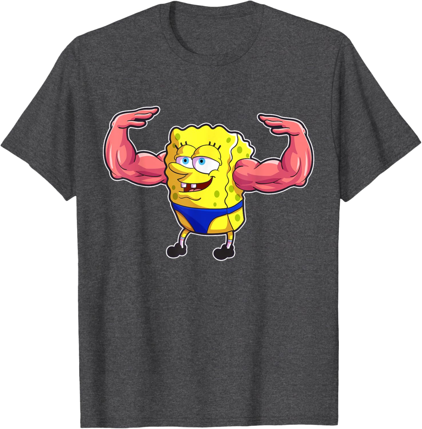 Mademark SpongeBob SquarePants MuscleBob BuffPants T-Shirt for Fans - 7