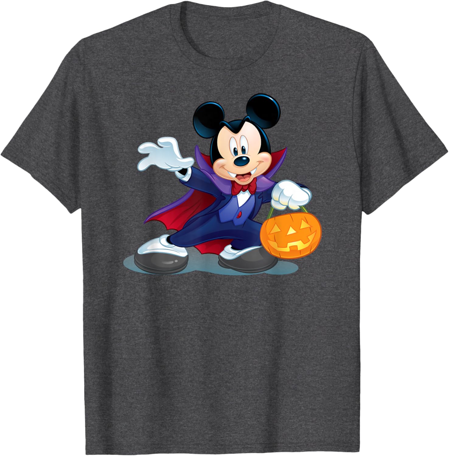 Disney Halloween Mickey Mouse Vampire T-Shirt for Fun Holiday Style - 1