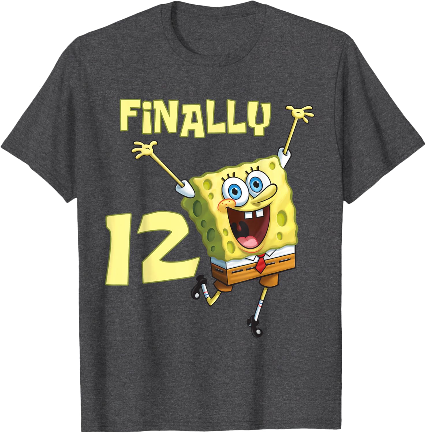Mademark SpongeBob SquarePants 12th Birthday T-Shirt for Kids - 8