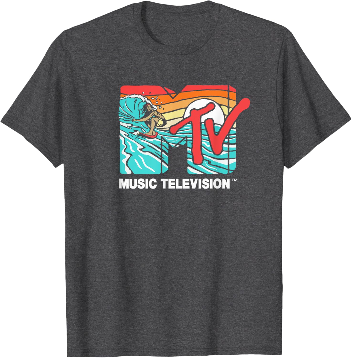 Mademark x MTV Catch a Wave Surfer Logo Retro Graphic T-Shirt - 15