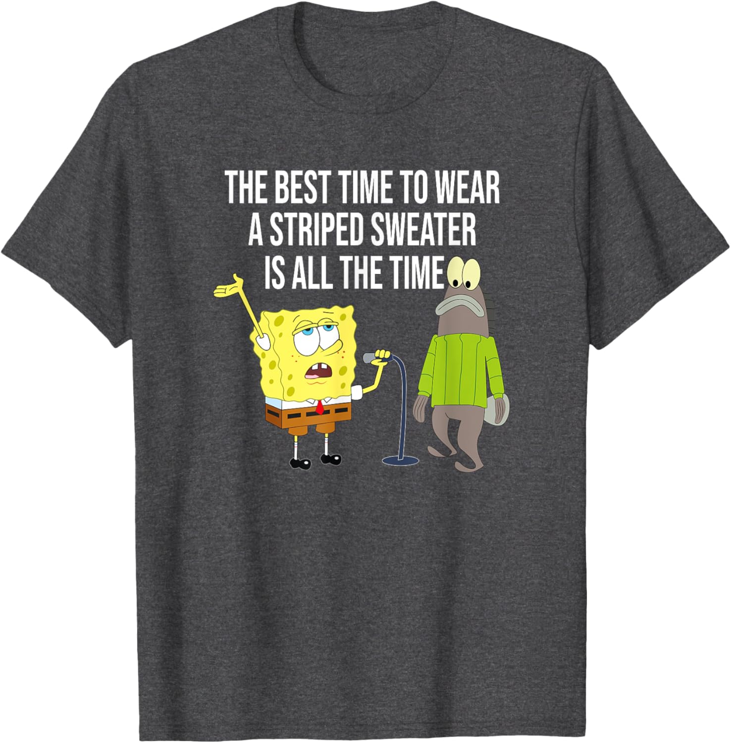 Mademark x SpongeBob SquarePants Striped Sweater T-Shirt for Fun Style - 15