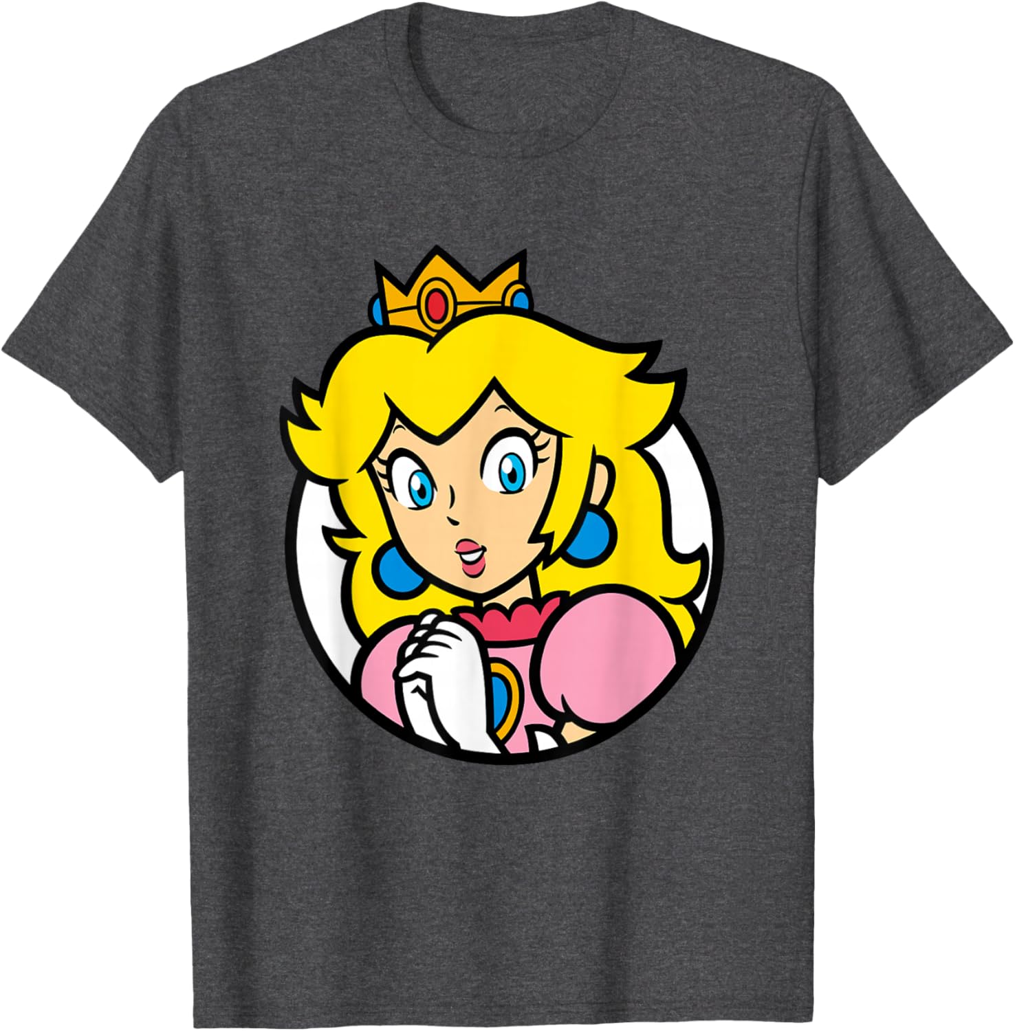 Super Mario Bros Princess Peach Portrait T-Shirt for Fans and Gamers - 14