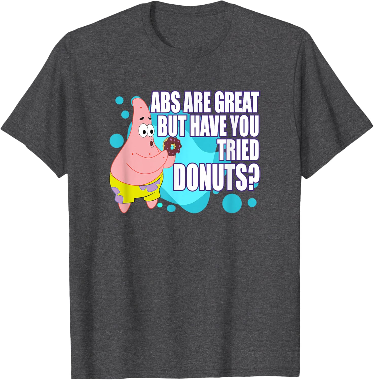 Mademark Patrick Star Loves Donuts T-Shirt Fun SpongeBob Apparel - 4