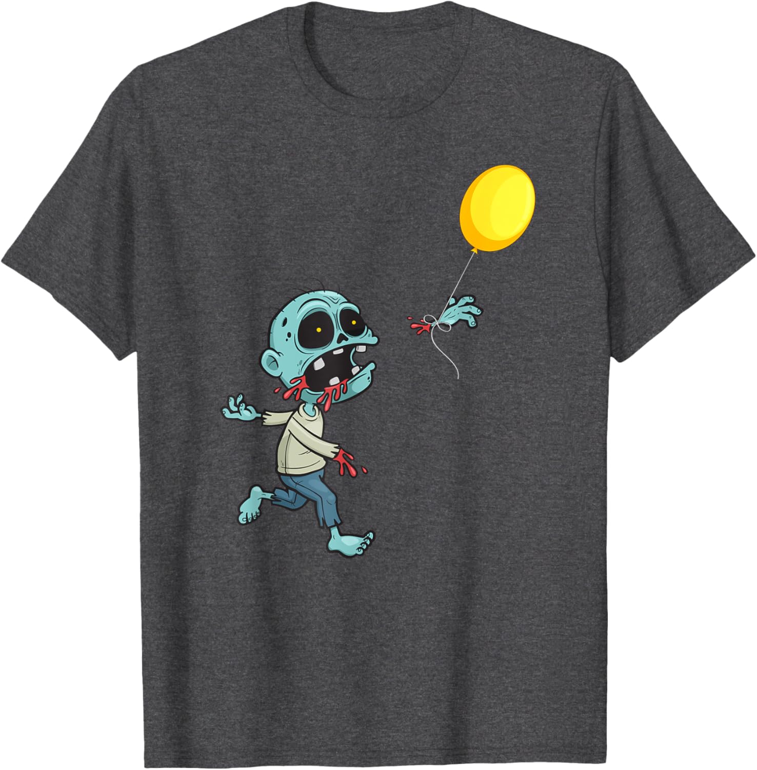 Cute Zombie Birthday Balloon T-Shirt for Kids and Boys Fun Apparel - 11