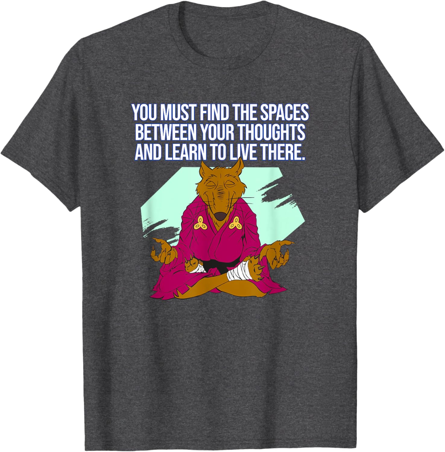 Mademark TMNT Splinter Mindfulness T-Shirt for Cool Kids and Fans - 5