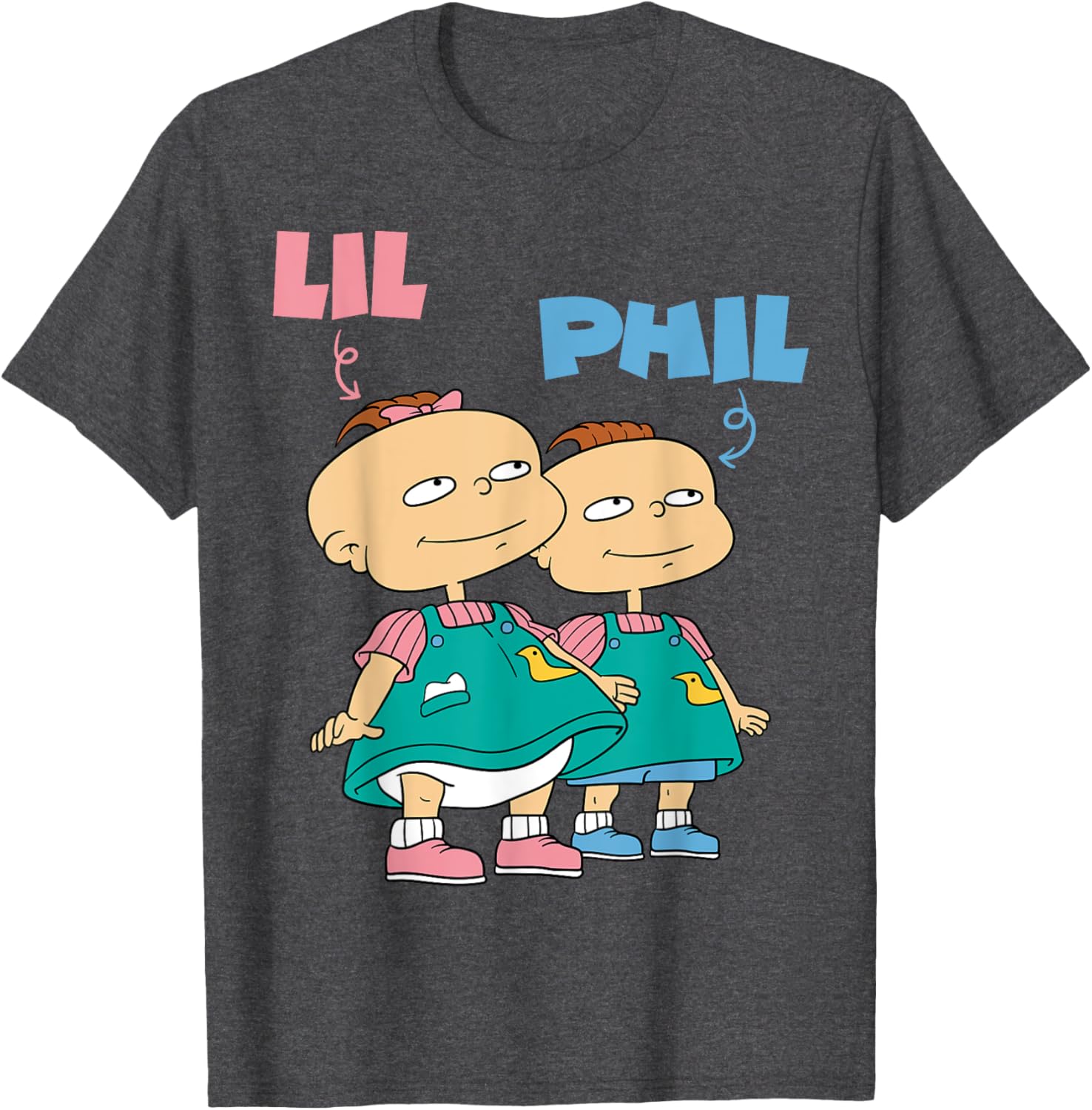 Mademark x Rugrats Lil and Phil Devil Twins T-Shirt for Kids and Adults - 5