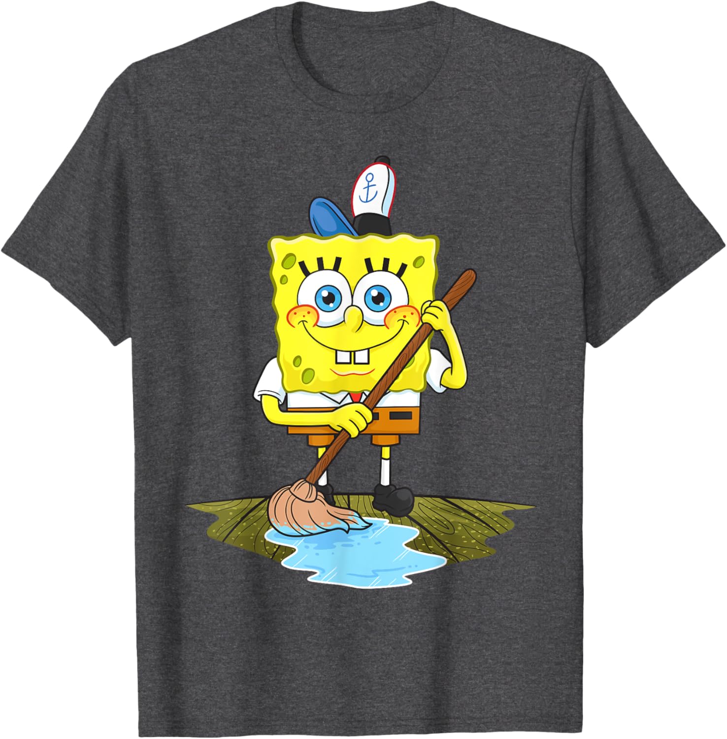 Mademark SpongeBob SquarePants Mopping The Floor T-Shirt for Fans - 4