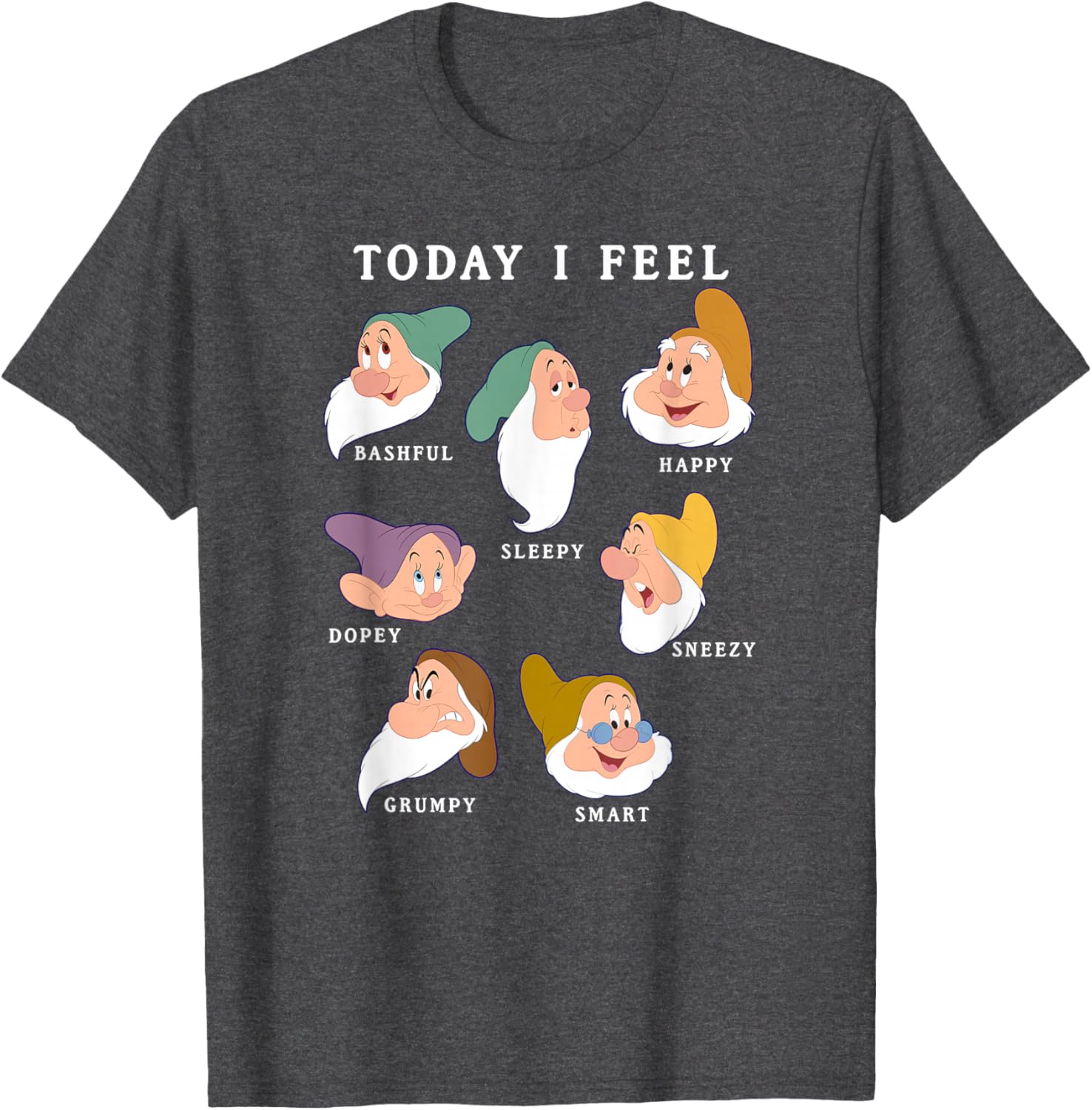 Disney Snow White T-Shirt with Seven Dwarfs Expressions for Fans - 10