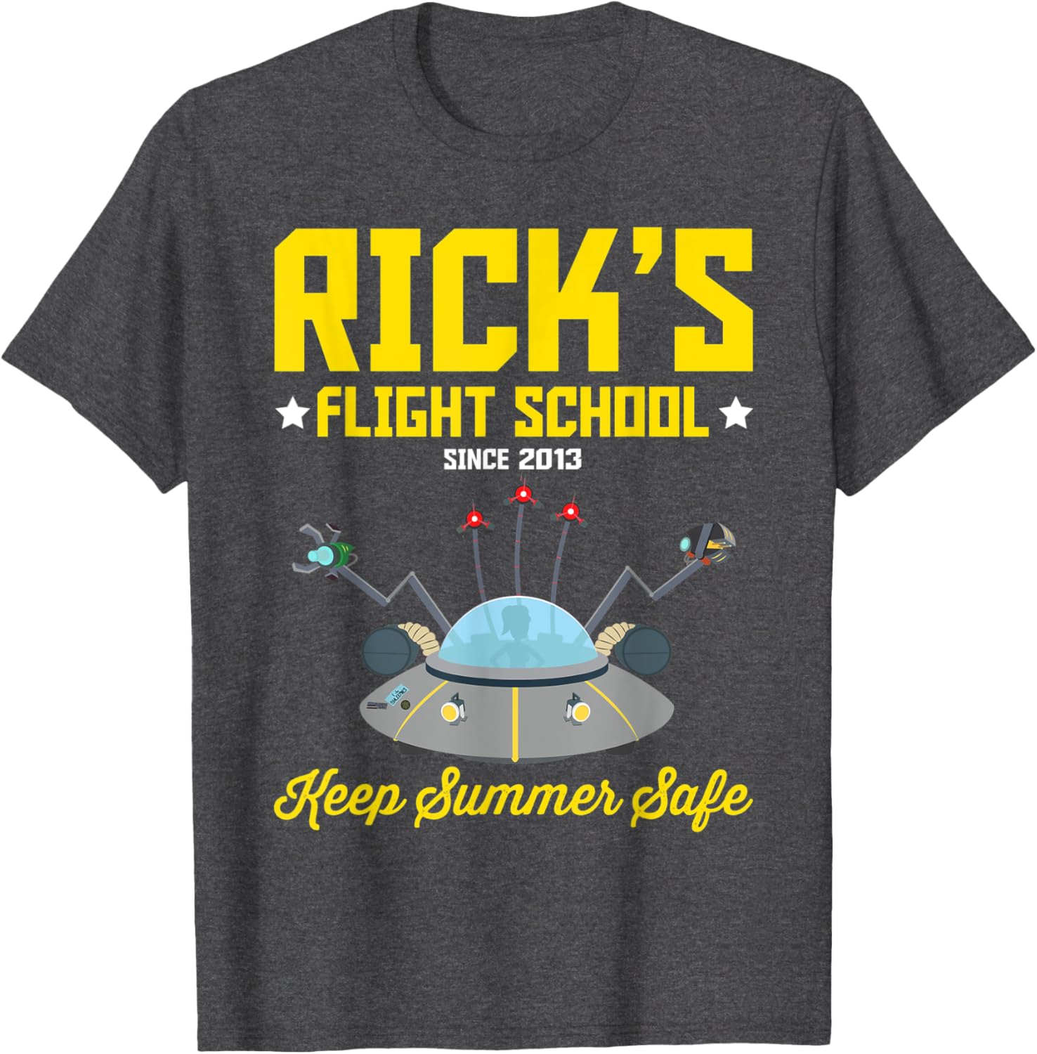 Rick and Morty Flight School Keep Summer Safe T-Shirt for Fans - 1