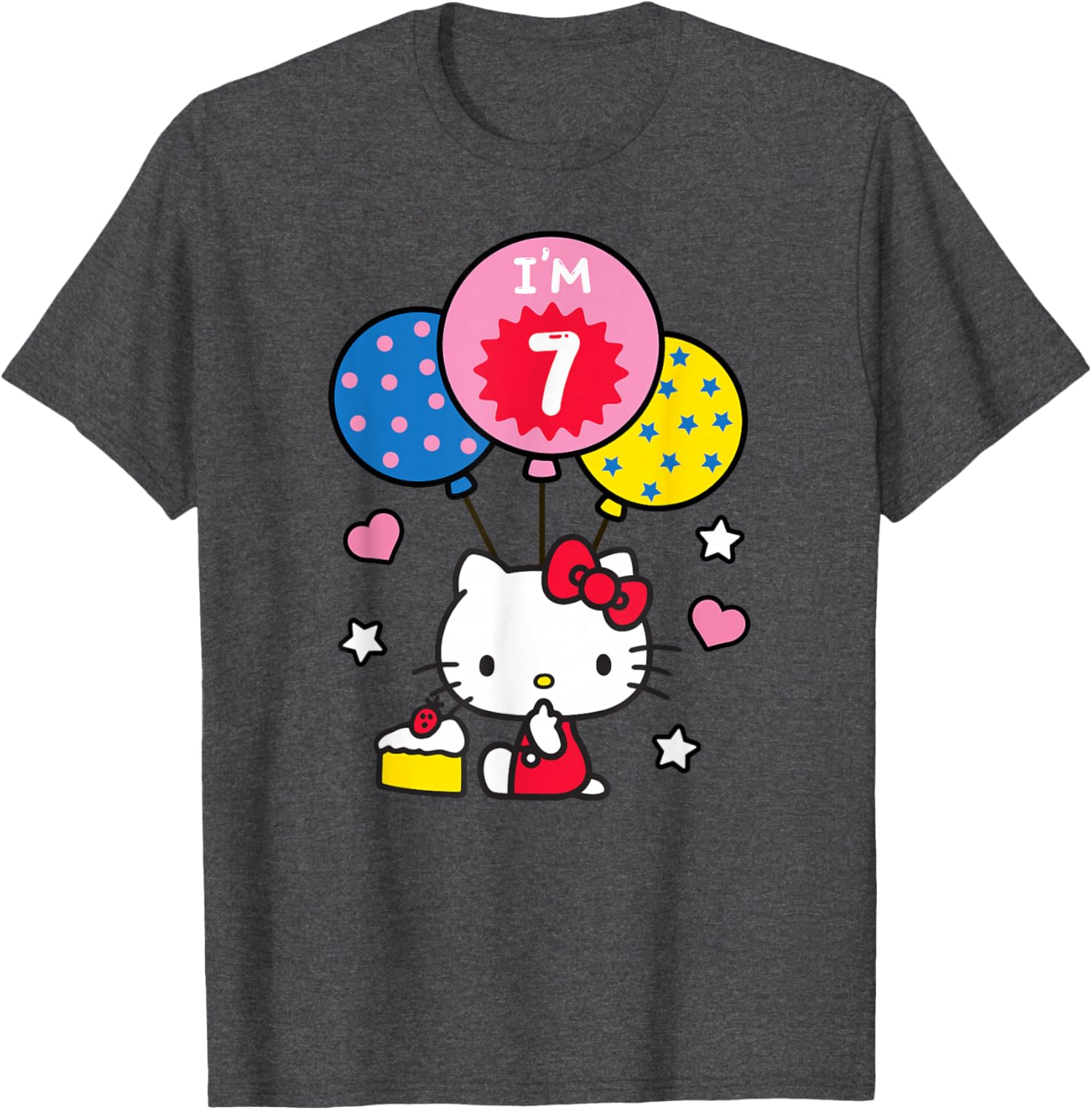 Hello Kitty I'm 7 Birthday T-Shirt Cute Kids' Apparel for Celebrations - 16