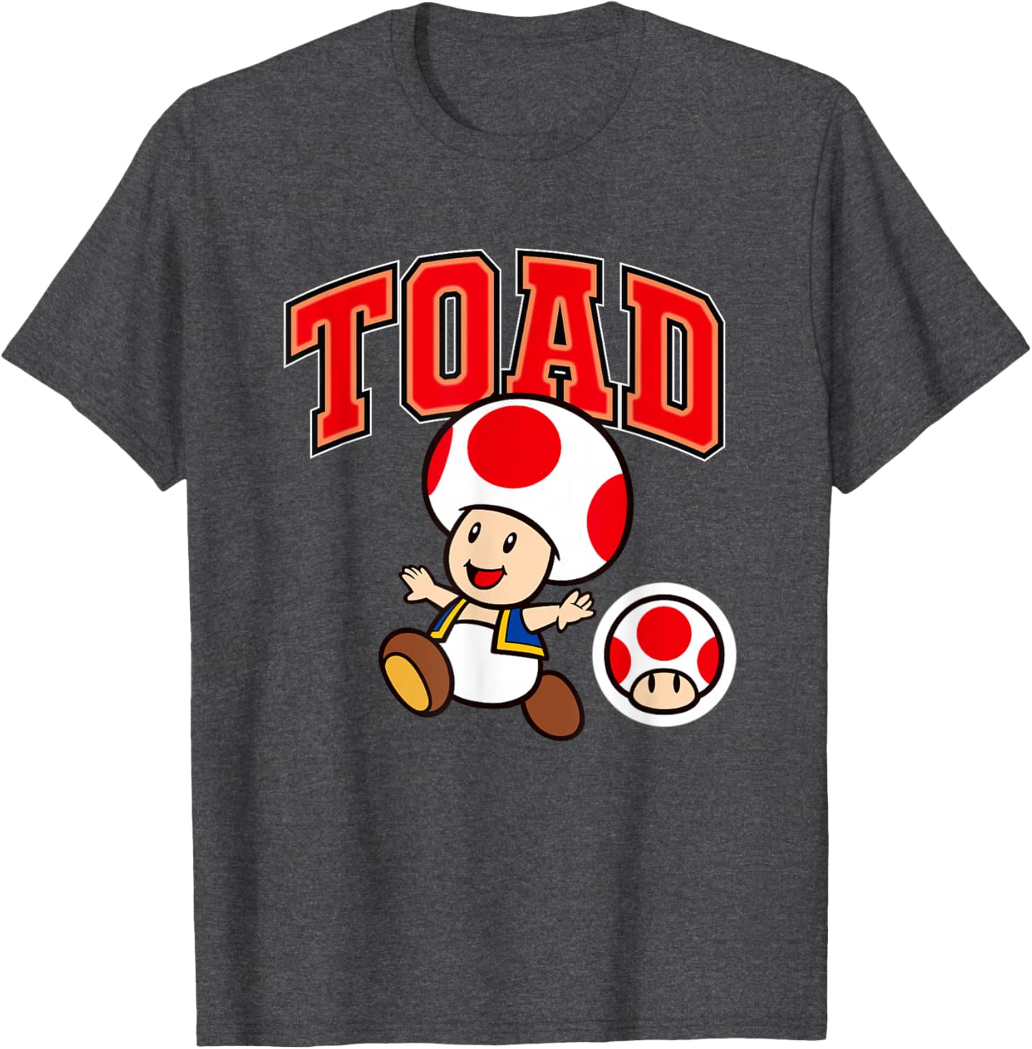 Super Mario Toad Collegiate Style T-Shirt for Fun Gaming Fashion - 13