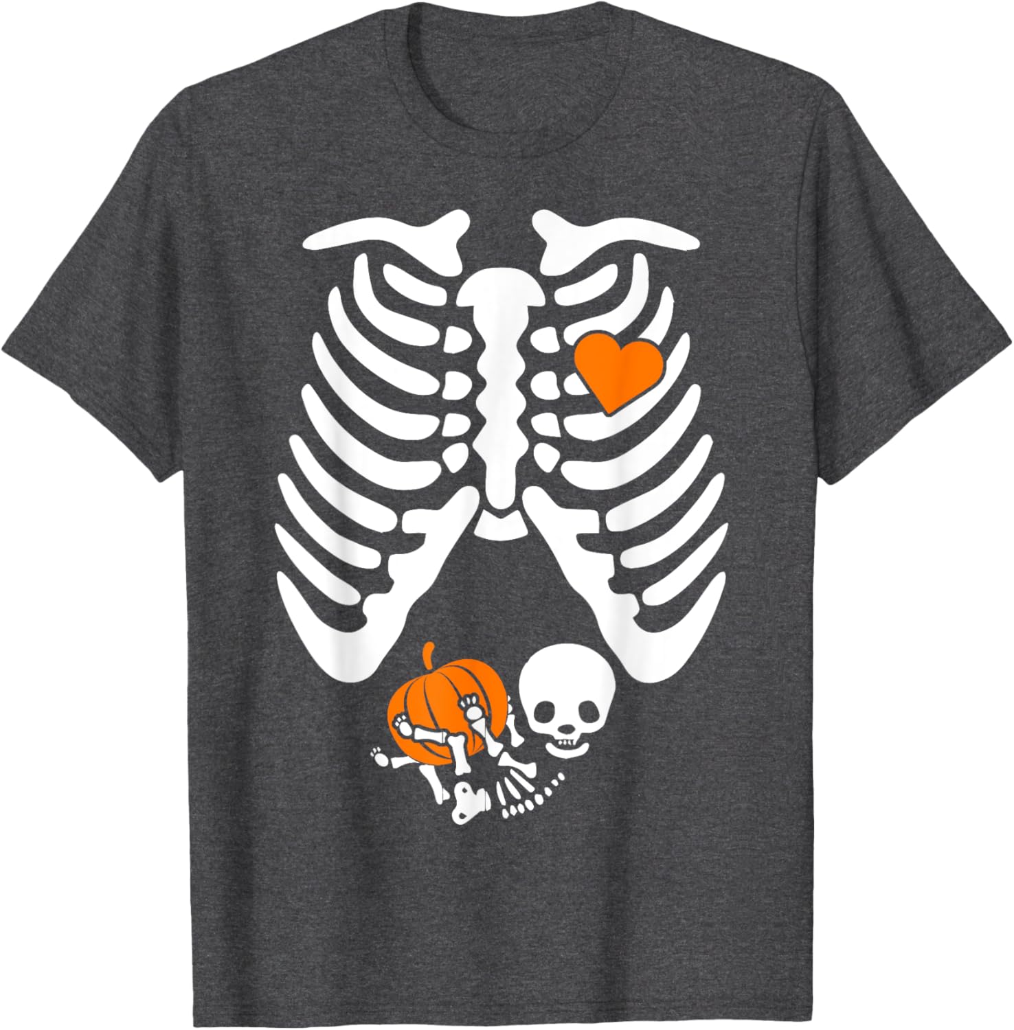 Cute Skeleton Pregnancy Announcement T-Shirt for Halloween Moms - 17