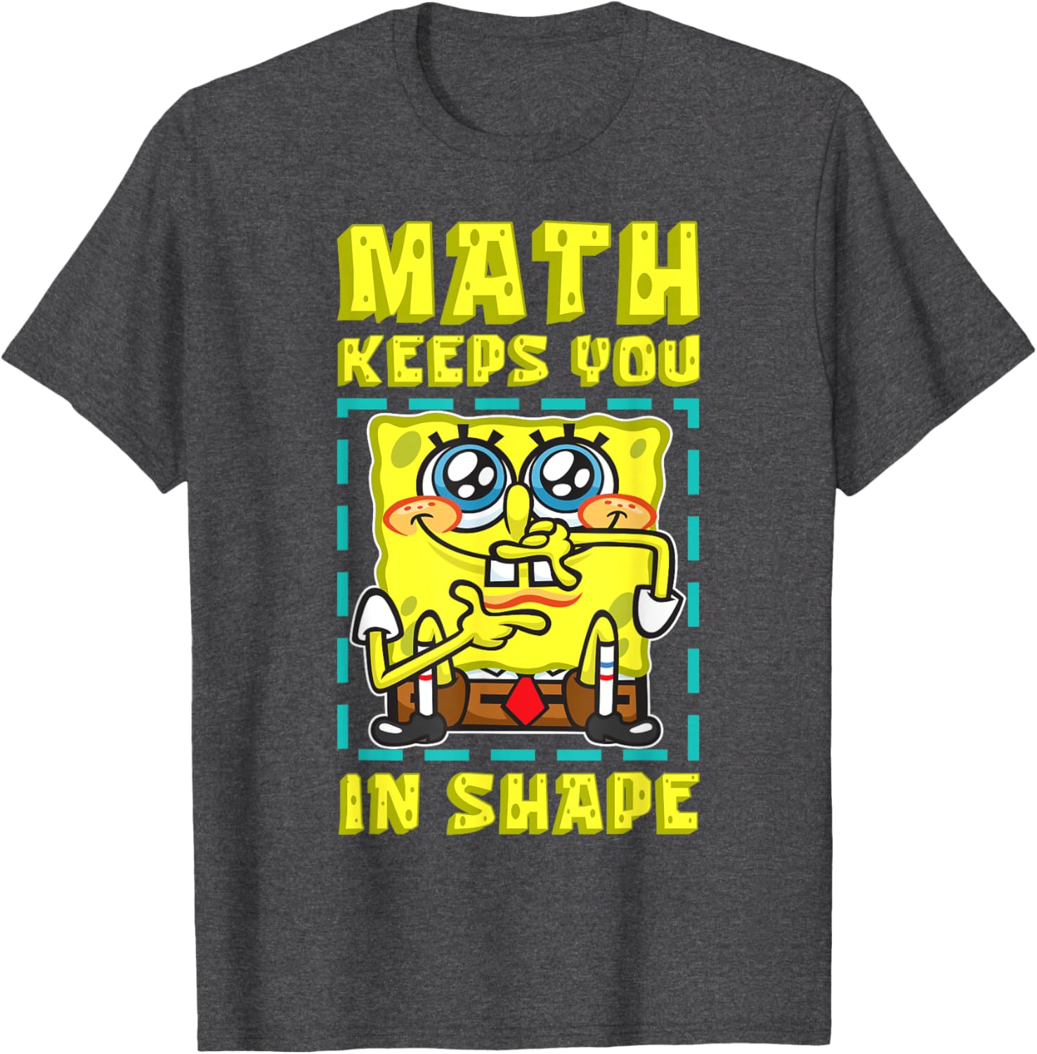 Funny SpongeBob Math T-Shirt for Students - Keep in Shape with Humor - 1