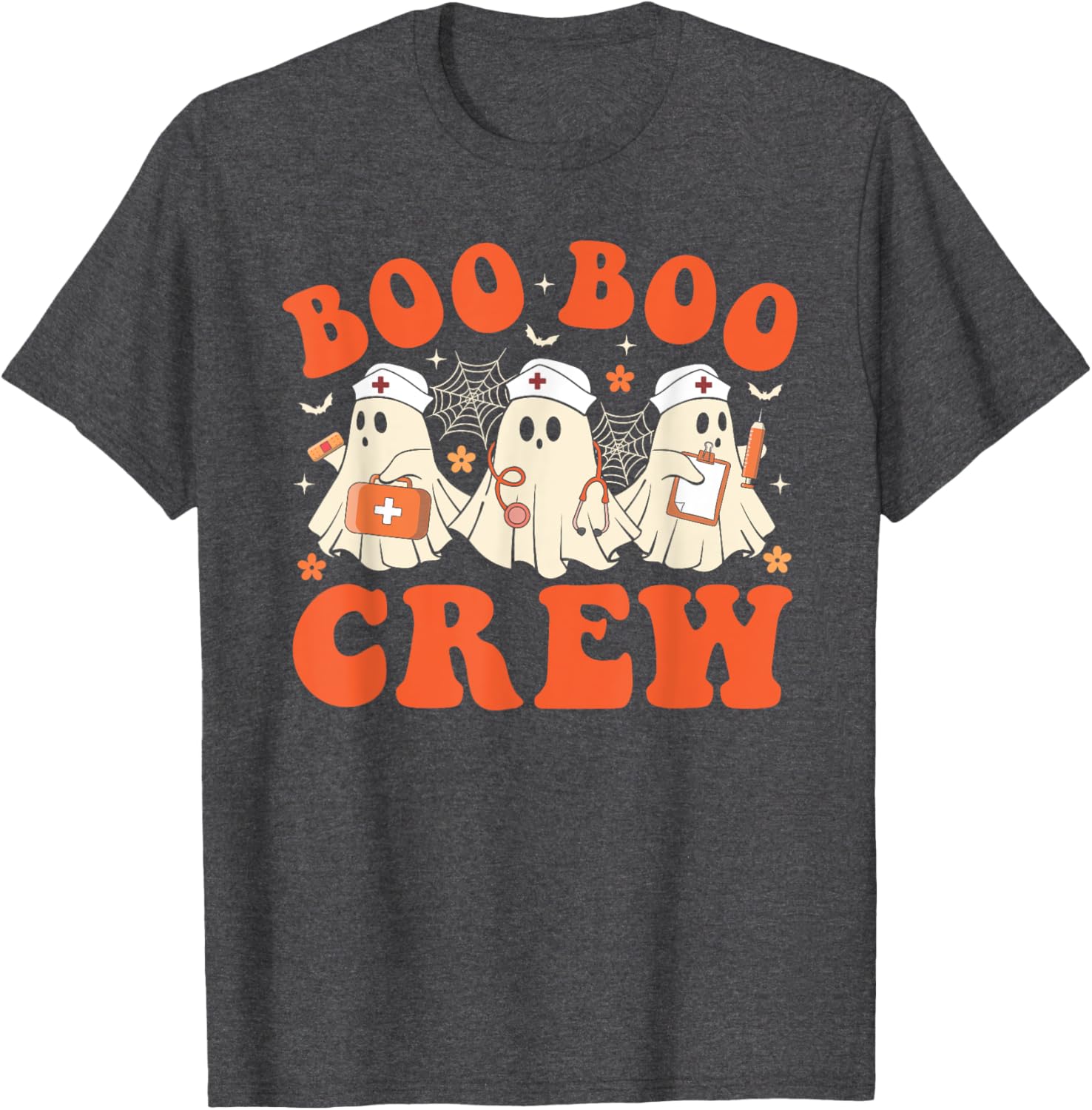 Boo Boo Crew Nurse Ghost Scrub Top Halloween Costume T-Shirt for Nurses - 2
