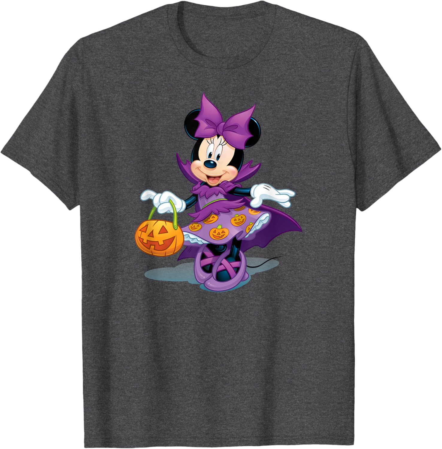 Minnie Mouse Halloween Purple Pumpkin Dress T-Shirt for Kids - 11