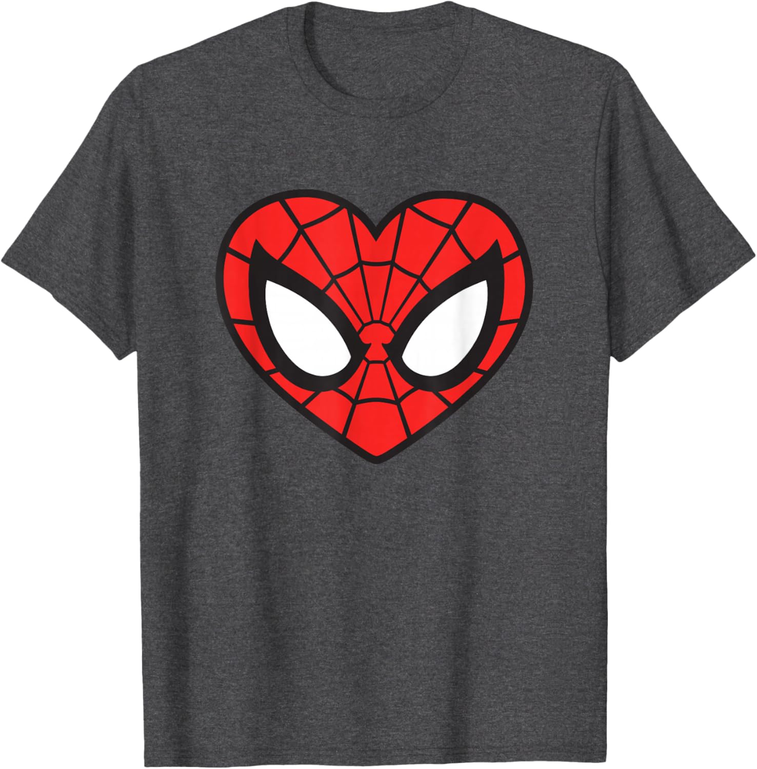 Marvel Spider-Man Heart Mask Logo T-Shirt Stylish Graphic Tee for Fans - 6
