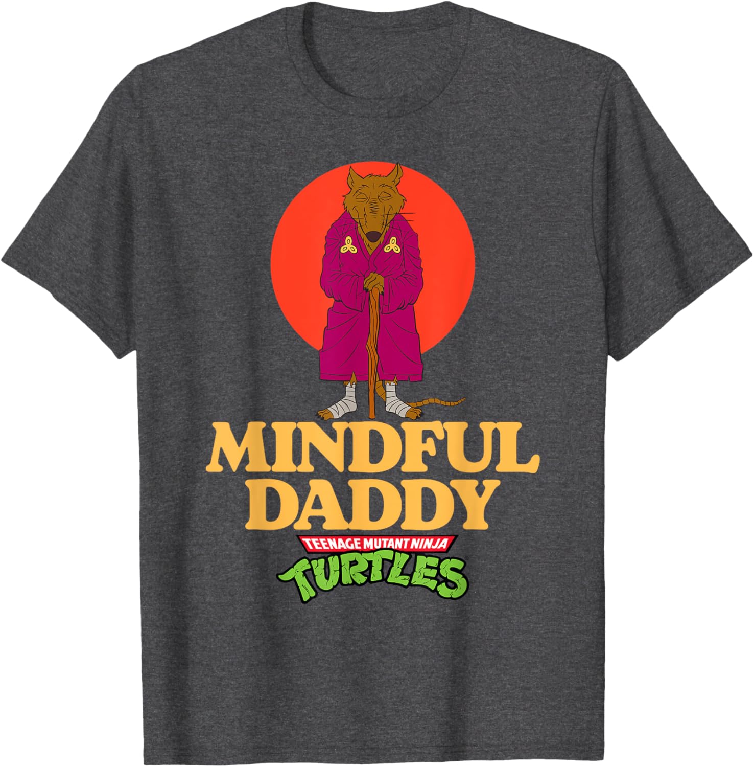 Mindful Daddy Splinter TMNT Father's Day T-Shirt for Super Dads - 9