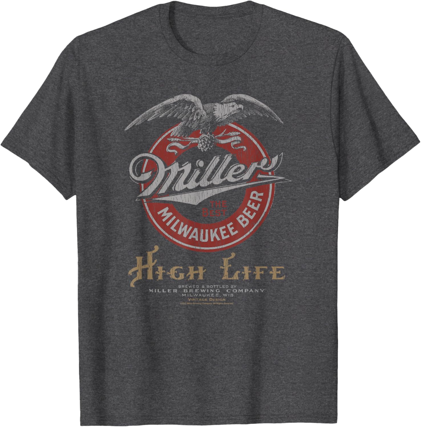 Coors Classic Miller High Life Vintage Beer Logo T-Shirt for Beer Lovers - 7