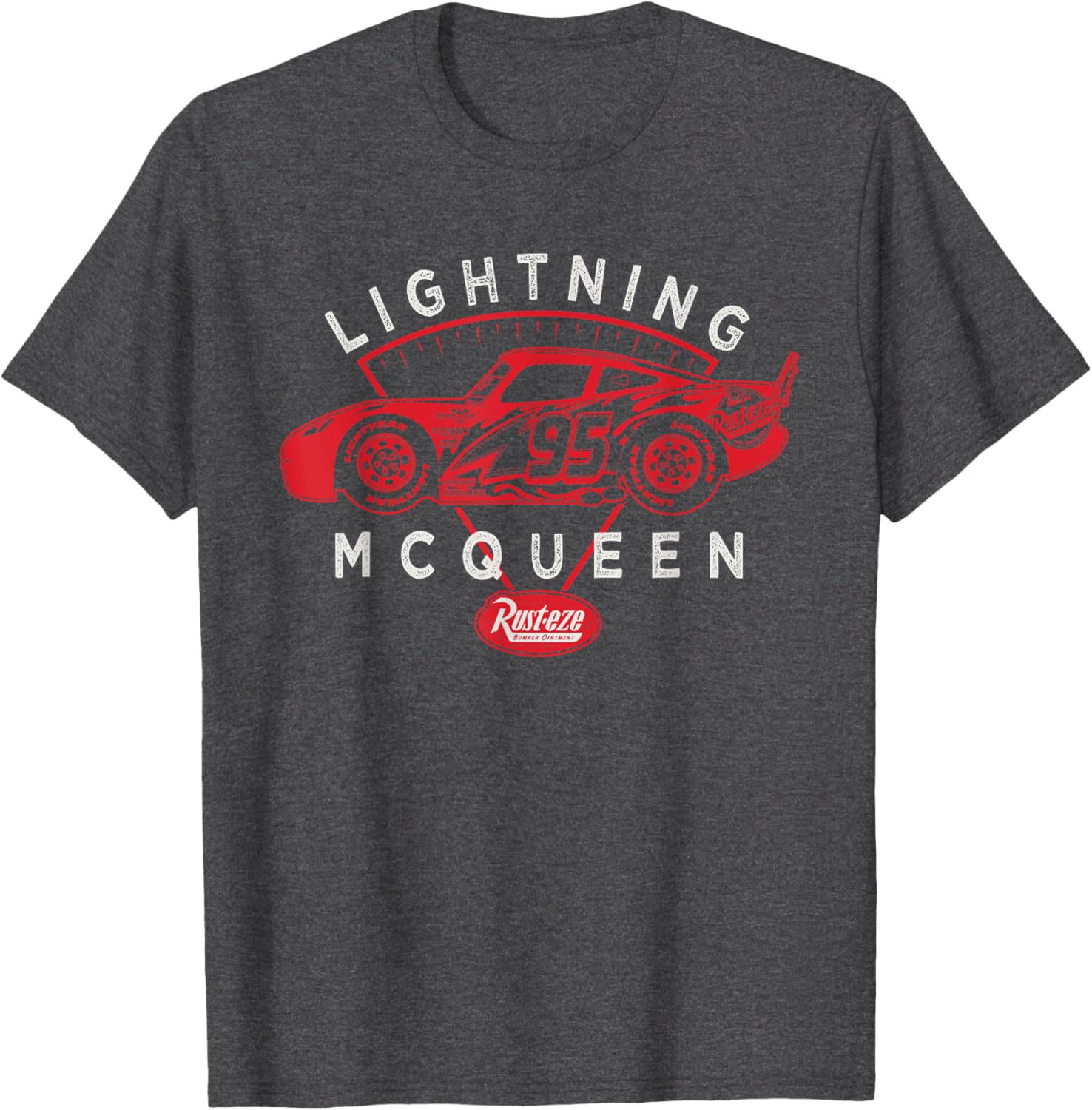 Lightning McQueen Rust-Eze Logo T-Shirt for Disney and Pixar Fans - 9