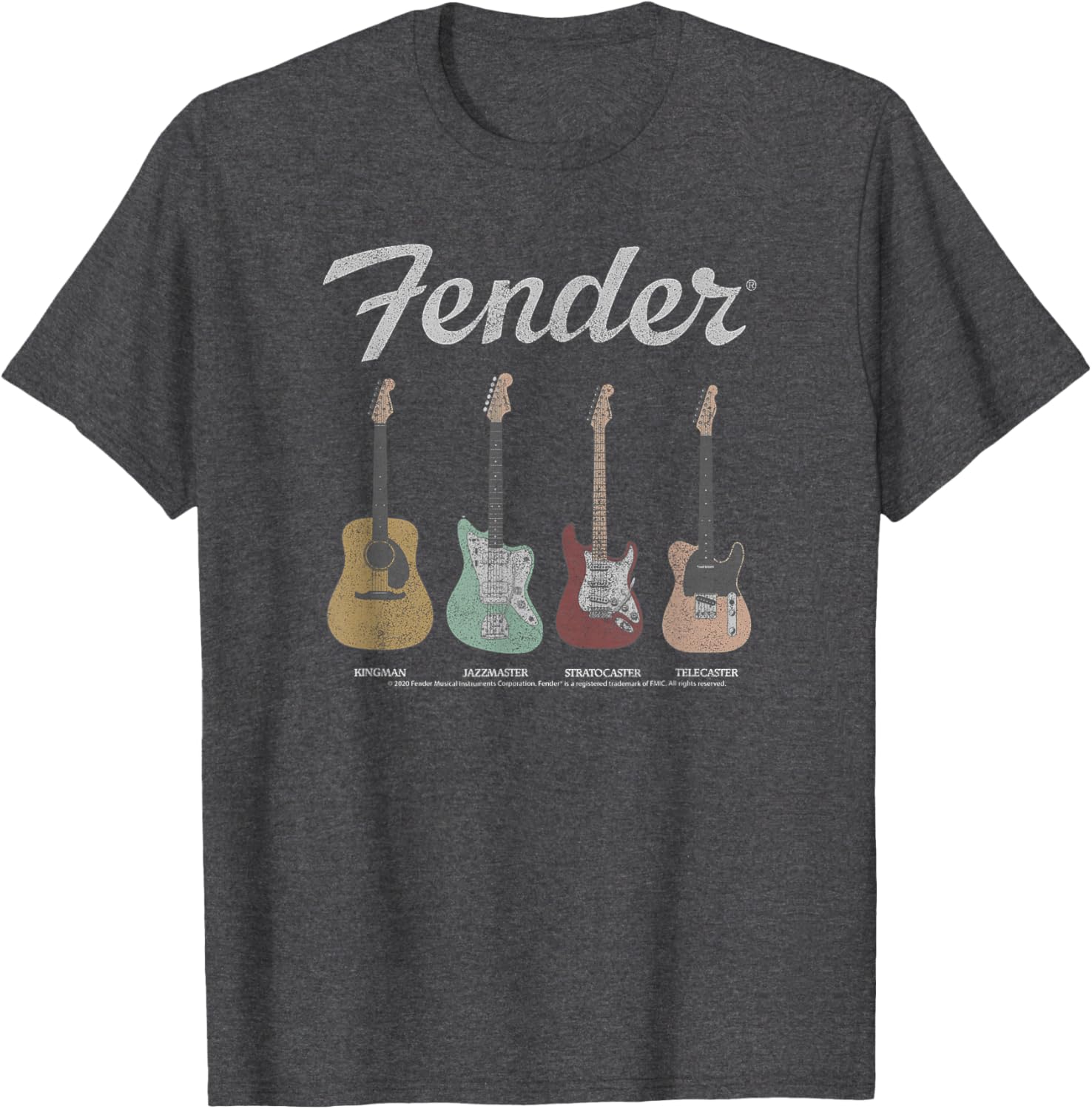 Fender Vintage Guitar Lineup T-Shirt for Music Lovers and Guitarists - 14