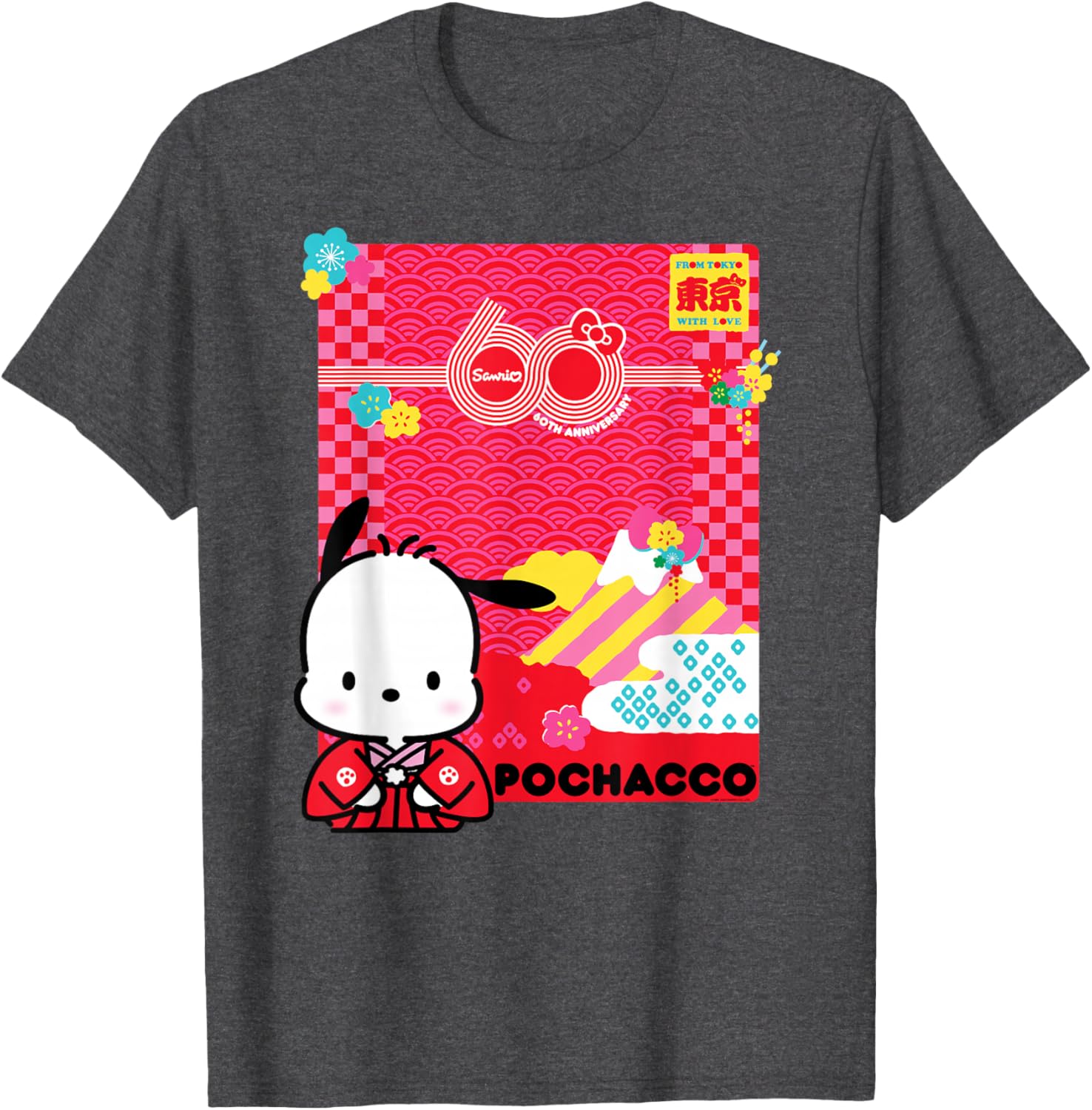 Pochacco Sanrio 60th Anniversary T-Shirt for Kids and Adults - 6