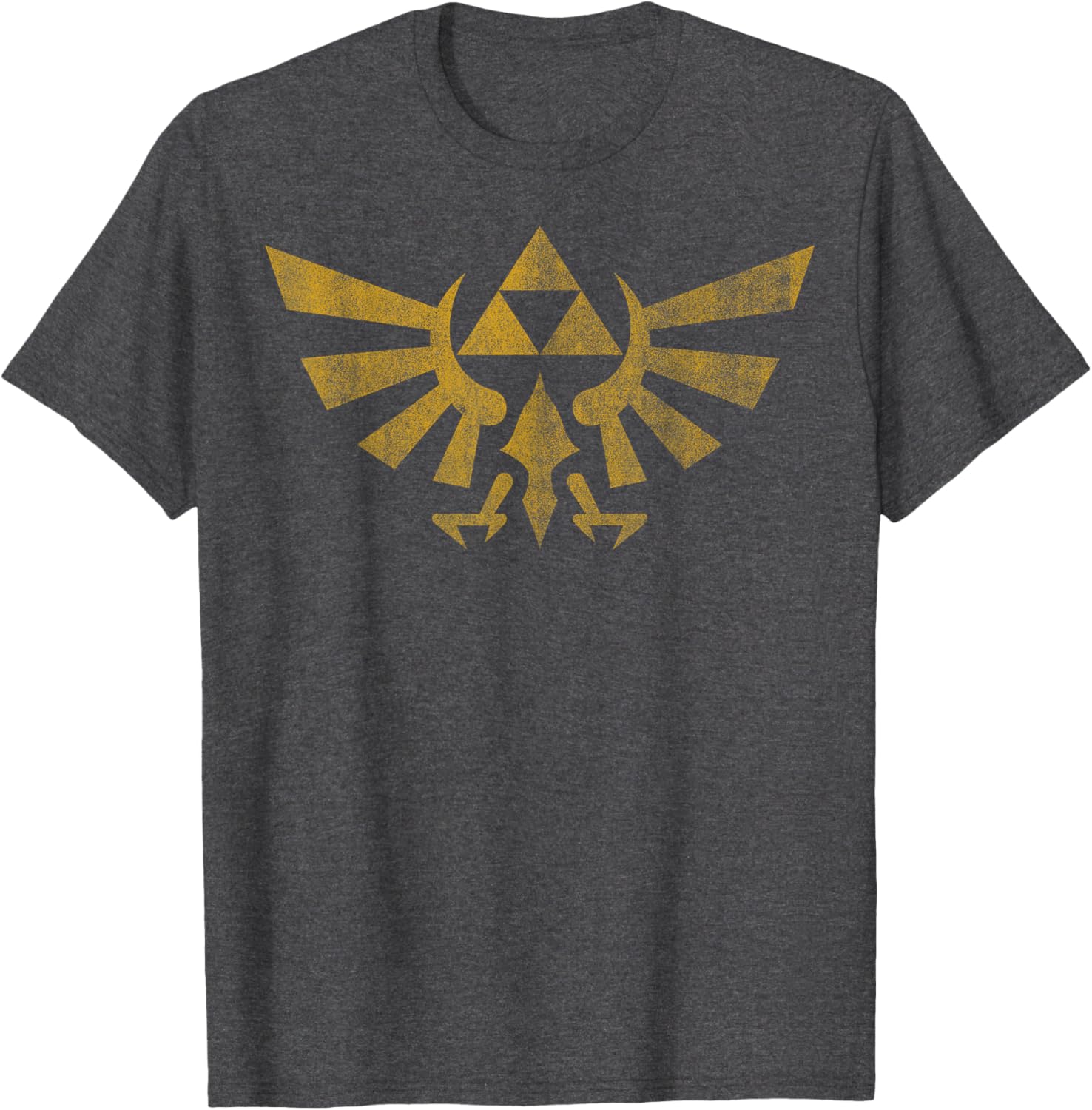 Legend of Zelda Distressed Royal Crest Badge T-Shirt for Fans - 1