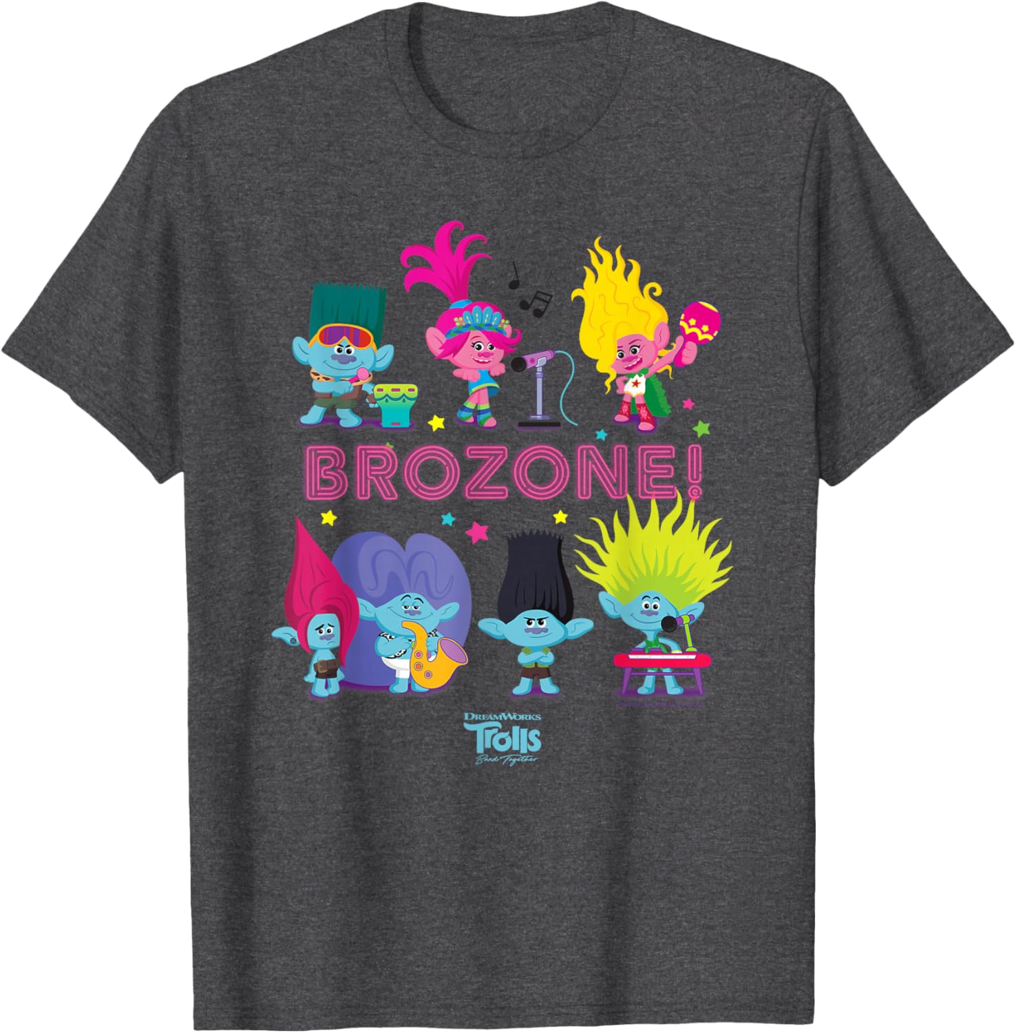 DreamWorks Trolls Band Together BroZone Poppy and Viva Cute T-Shirt - 2