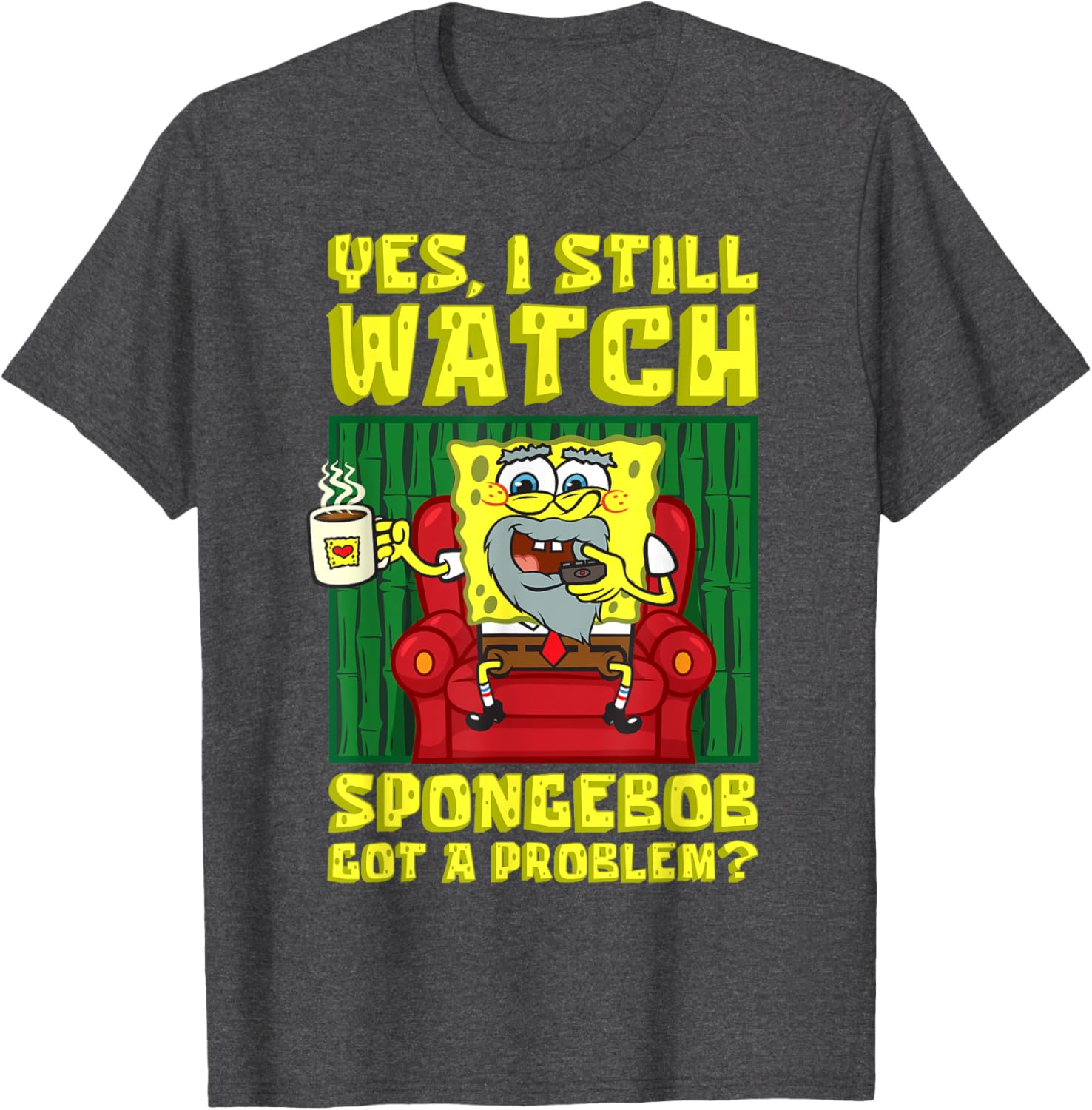 Mademark x SpongeBob Adult T-Shirt I Still Watch SpongeBob Humor Tee - 4
