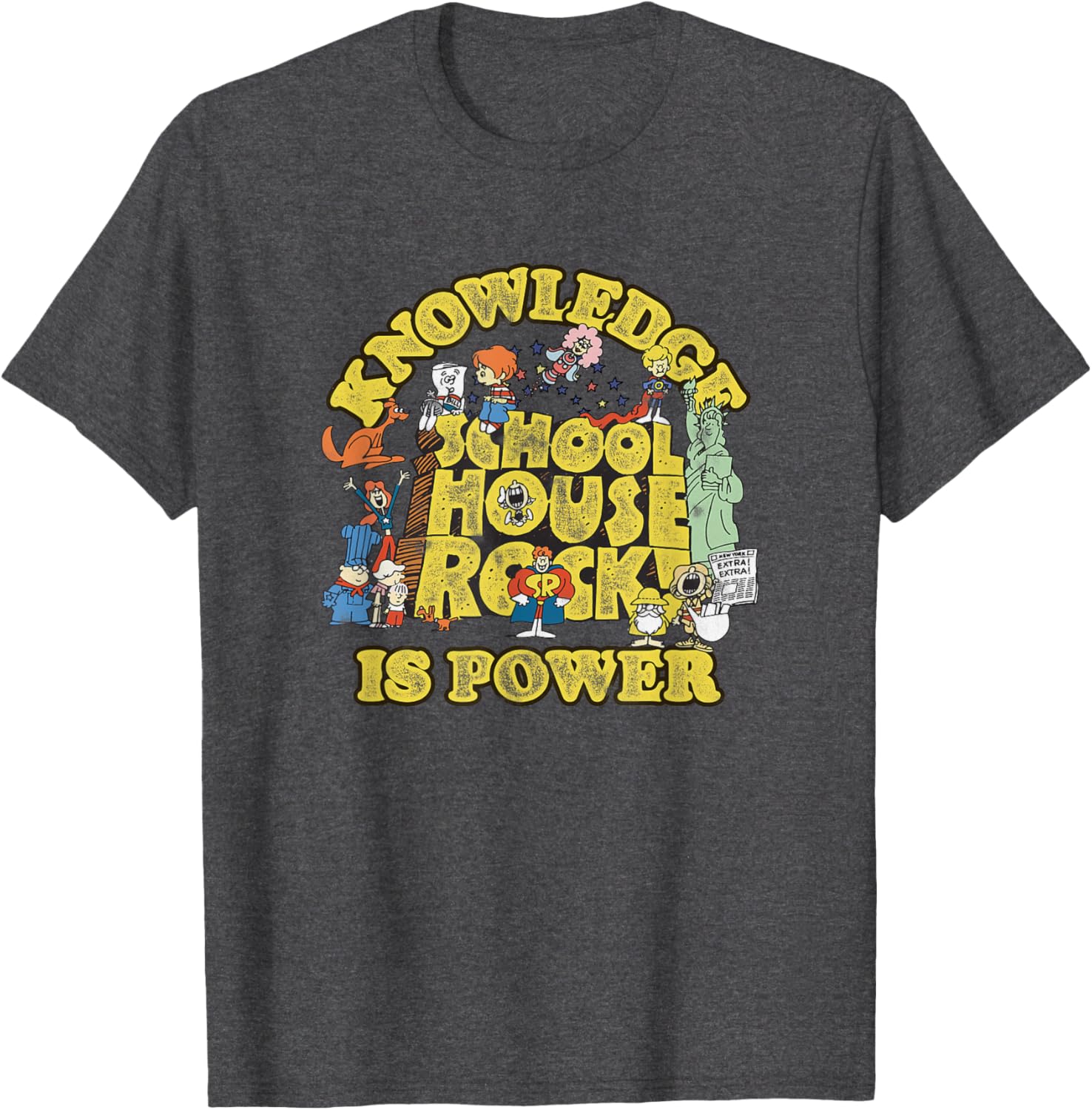 Ripple Junction Schoolhouse Rock Knowledge Is Power T-Shirt for Fans - 1