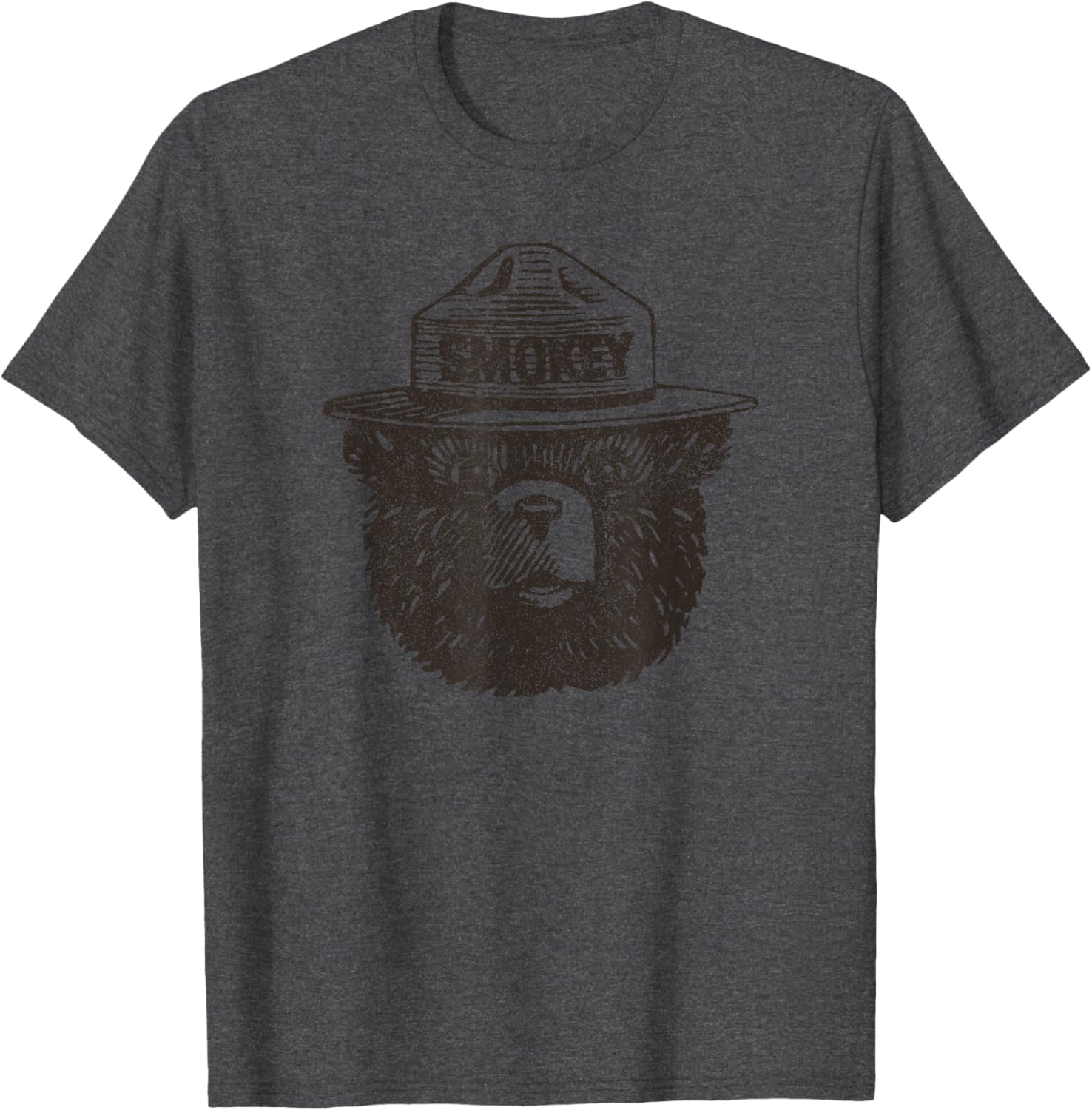 Smokey Bear Portrait T-Shirt for Nature Lovers and Wildlife Fans - 4