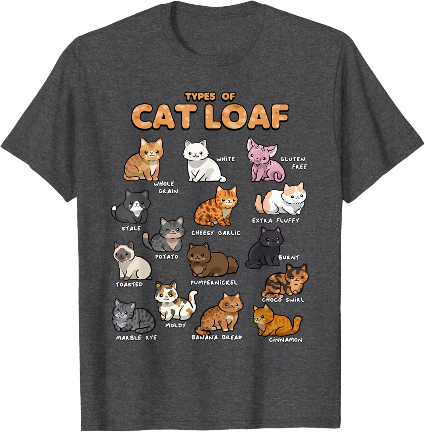 Cute Cat Loaf Kawaii Kitten T-Shirt for Cat Lovers Men Women Kids - 20