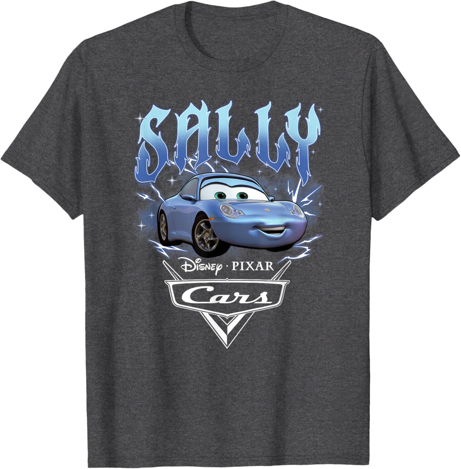 Disney Pixar Cars Sally Racer Distressed Portrait T-Shirt for Fans - 5