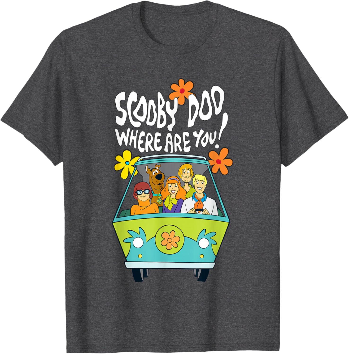 Scooby-Doo Vintage Mystery Machine Floral T-Shirt for Fun Style - 8
