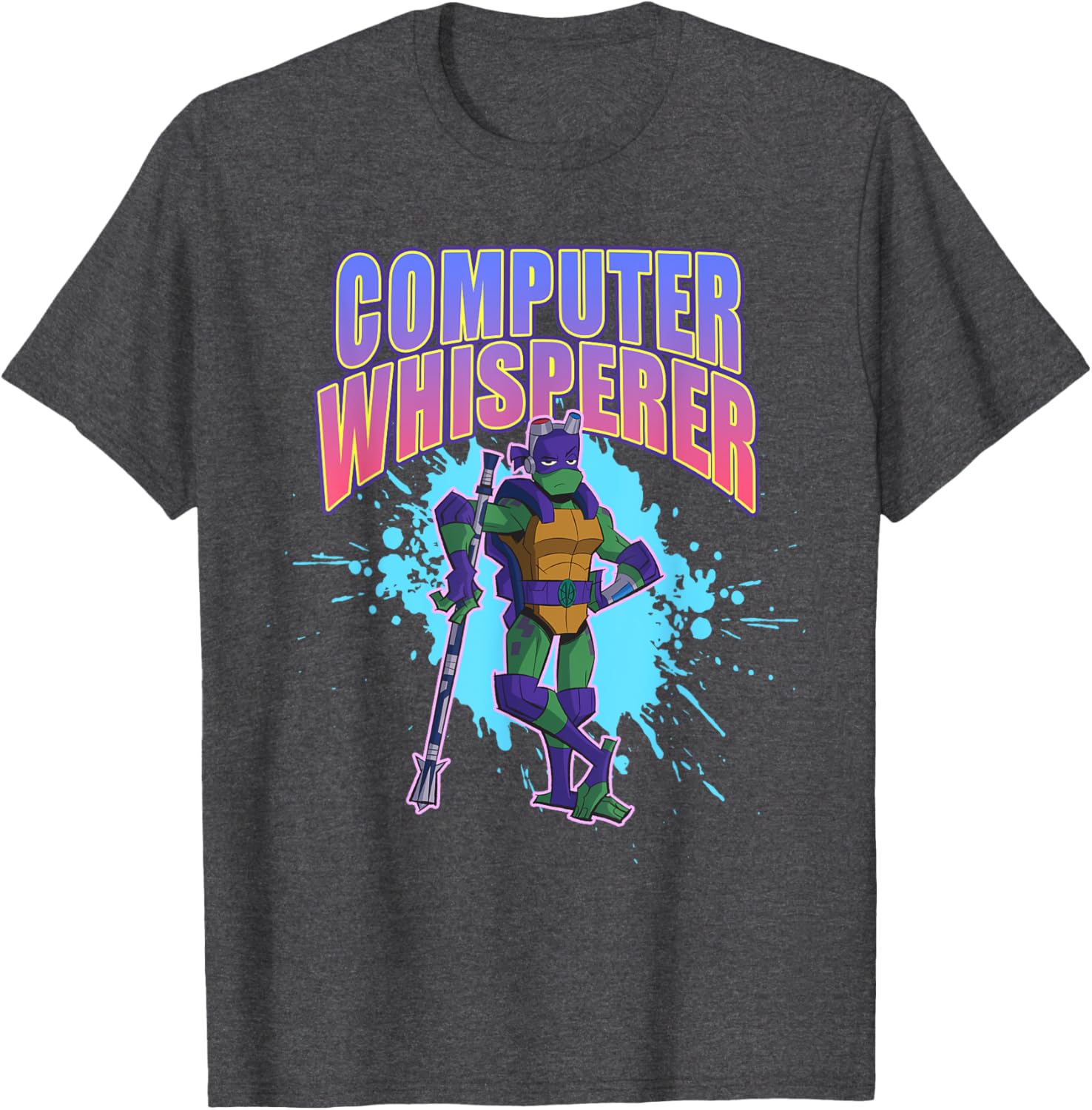 Mademark Teenage Mutant Ninja Turtles Donatello Loves to Code T-Shirt - 5