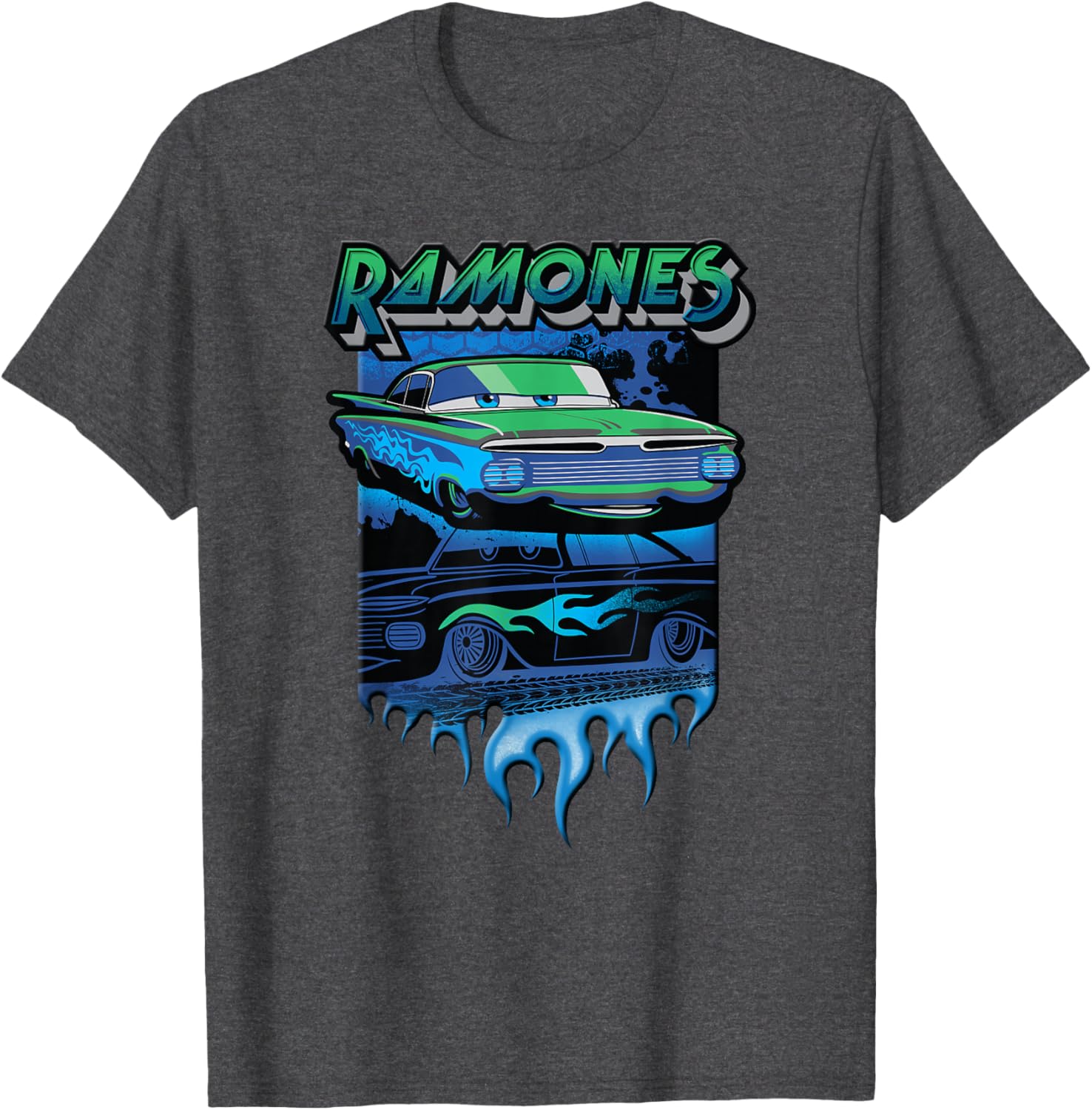Disney Pixar Cars Ramones Big Flames T-Shirt for Kids and Fans - 2