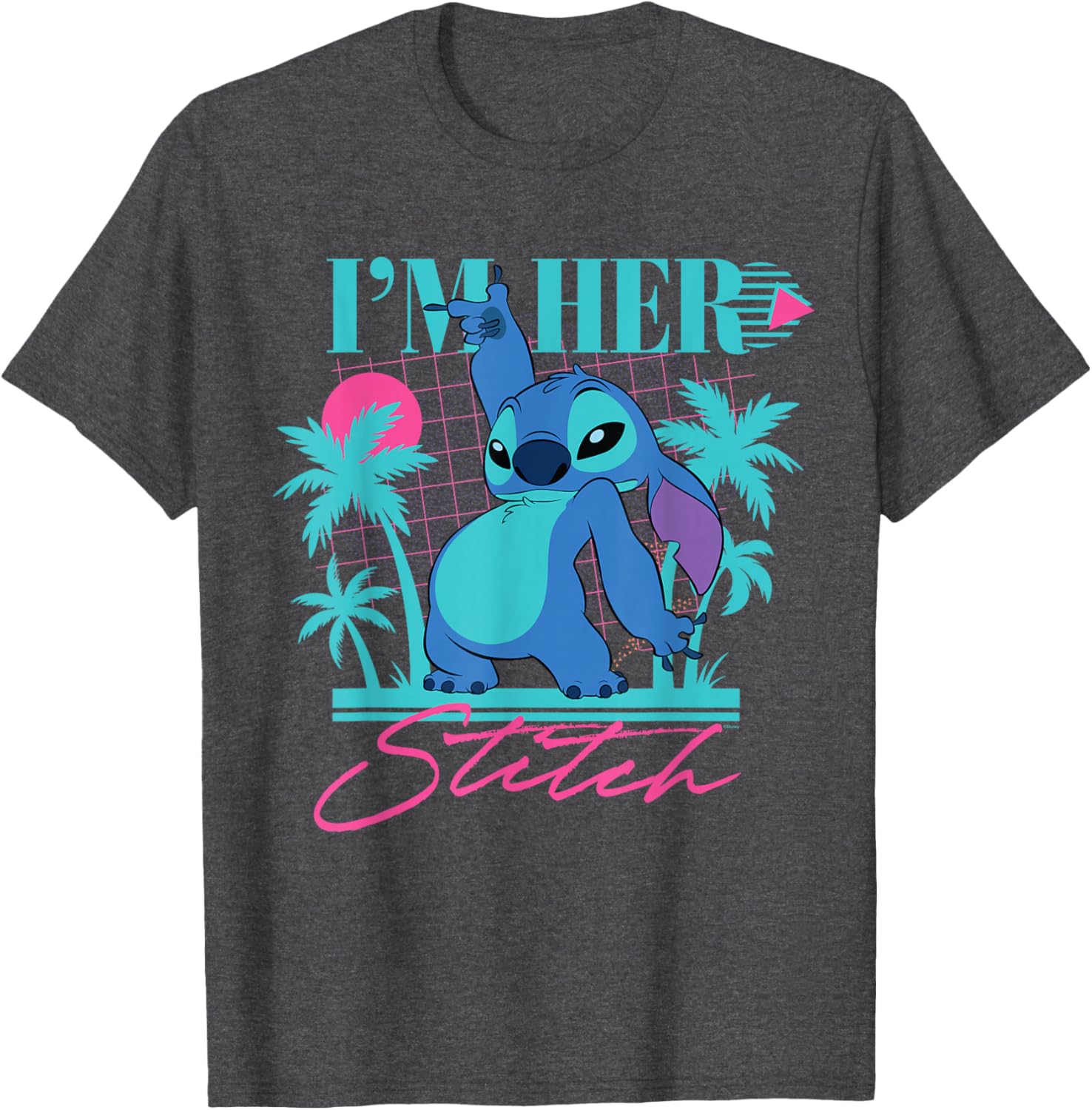 Disney Stitch Retro 90s Couples Matching I'm Her Stitch T-Shirt for Fun Love - 1