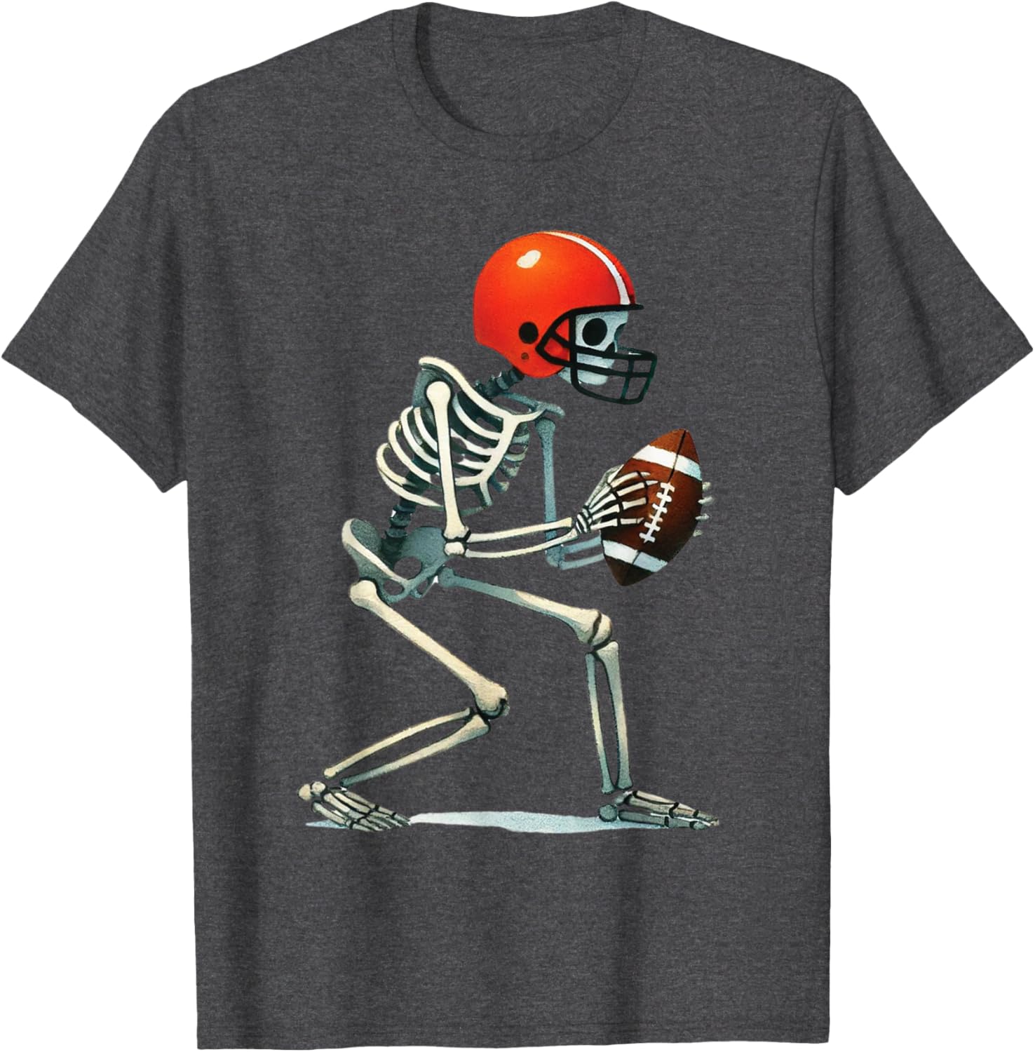 Funny Skeleton Football Halloween Costume Tee for Boys and Men - 7